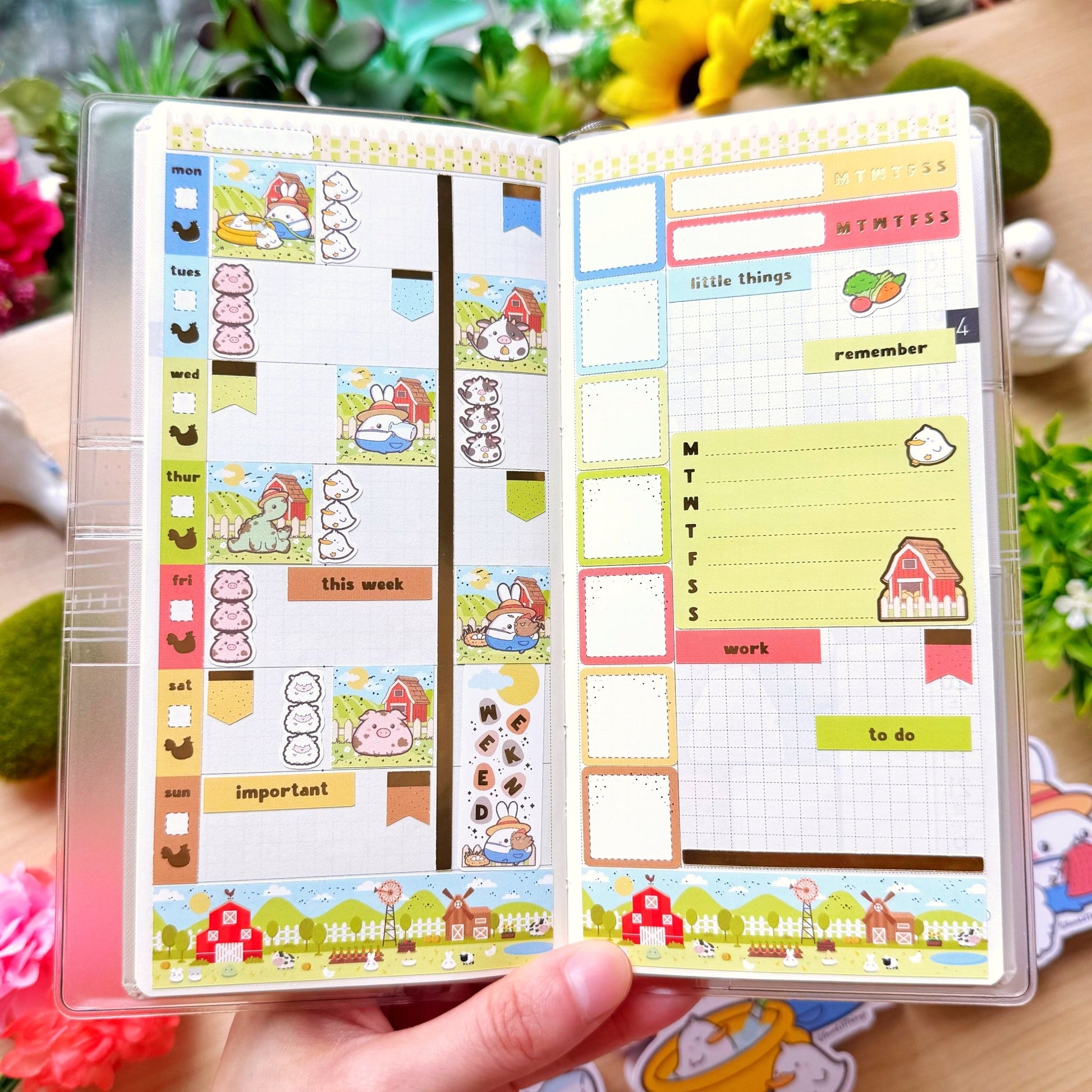 Hobonichi WEEKS - Lil' Pasture Pals - Gold Foil - SumLilThings