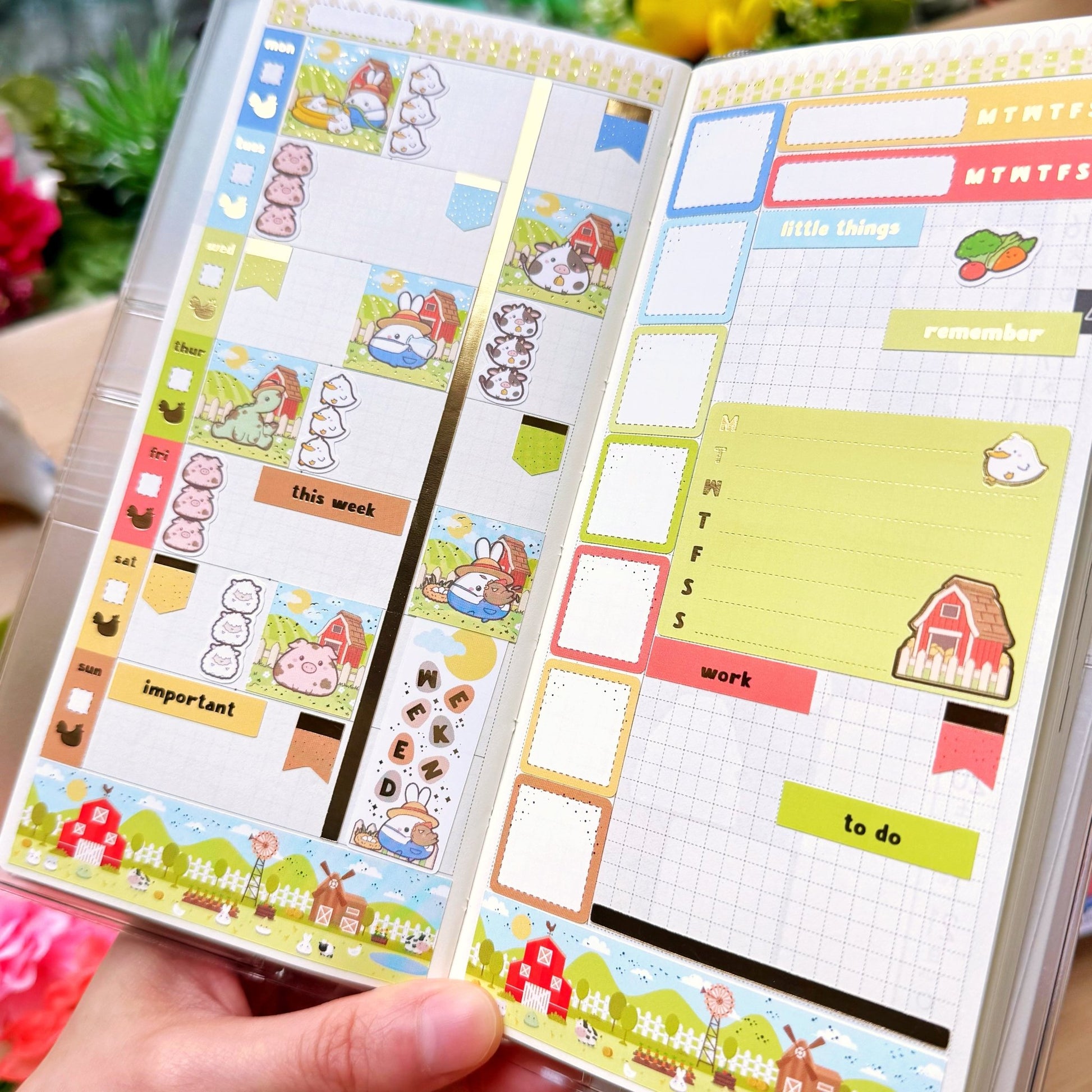 Hobonichi WEEKS - Lil' Pasture Pals - Gold Foil - SumLilThings