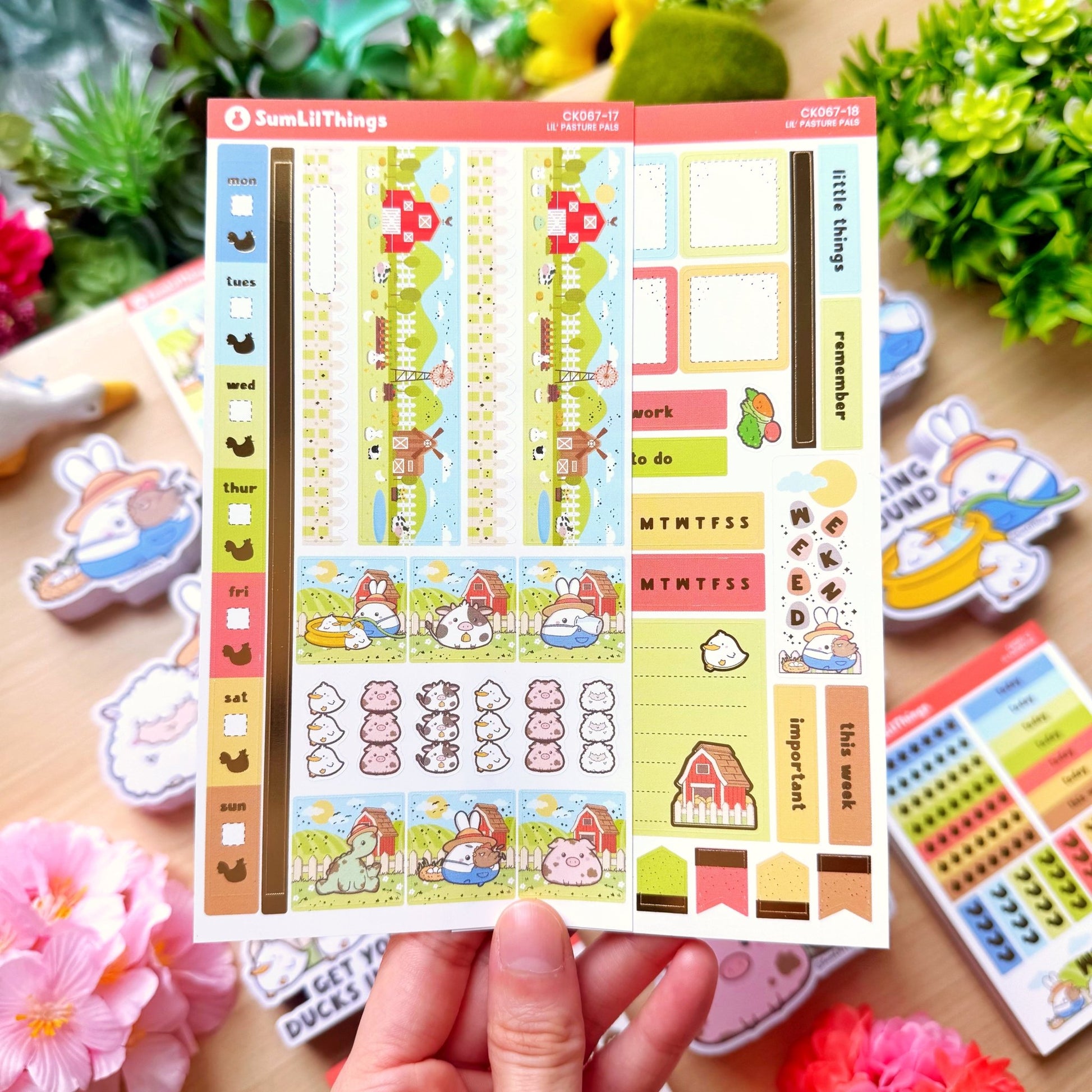 Hobonichi WEEKS - Lil' Pasture Pals - Gold Foil - SumLilThings