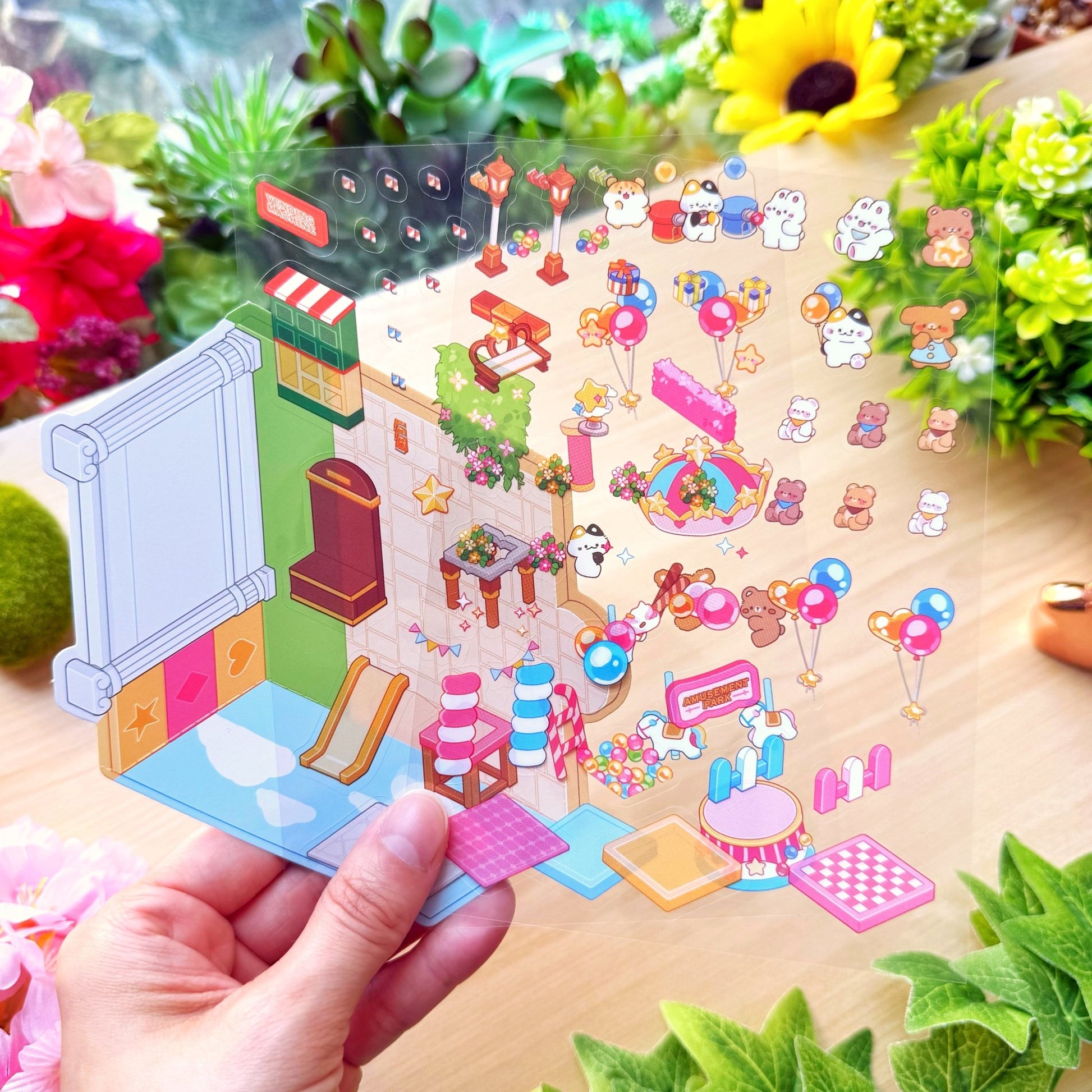 Isometric Scene Sticker - Amusement Park (East Side) - SumLilThings