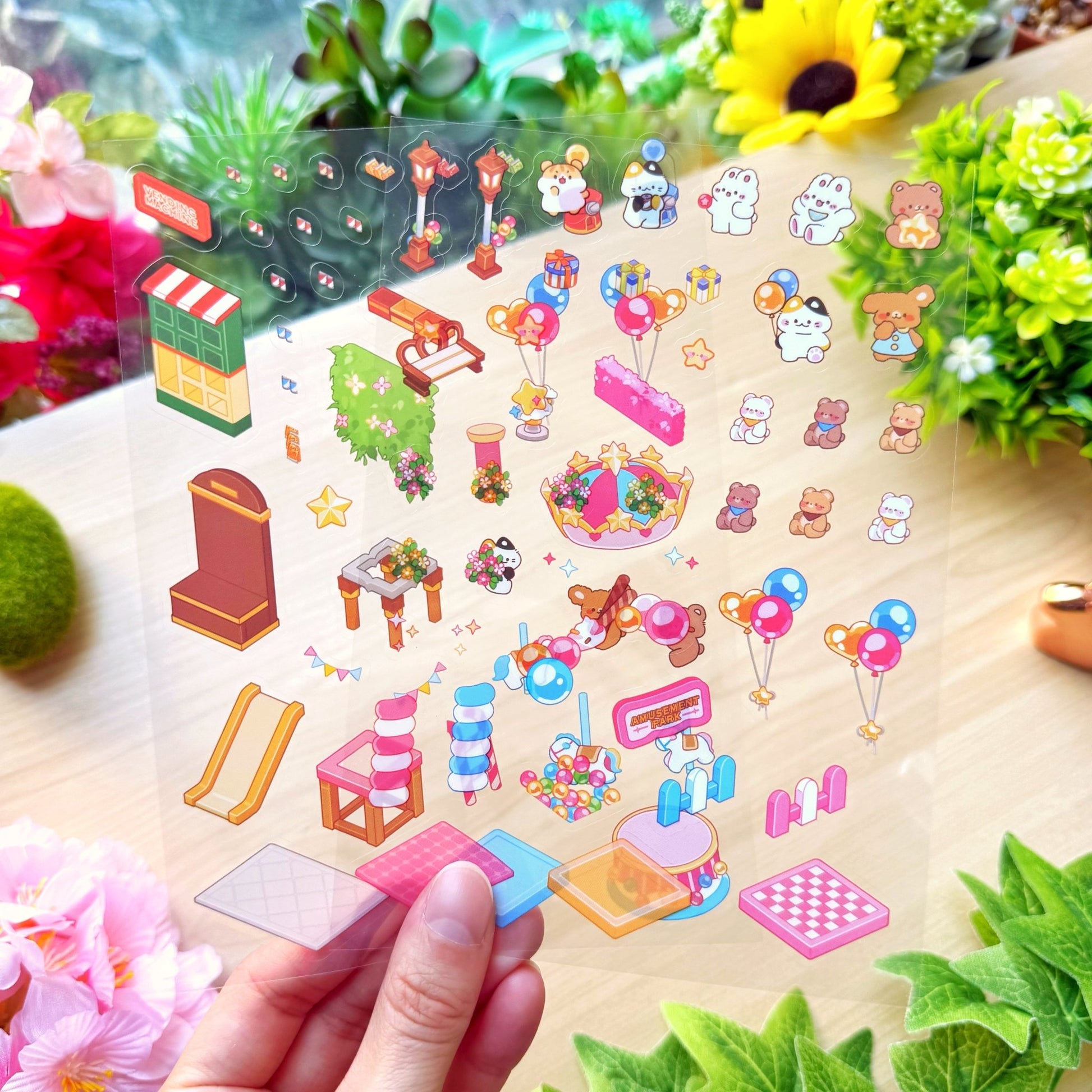 Isometric Scene Sticker - Amusement Park (East Side) - SumLilThings