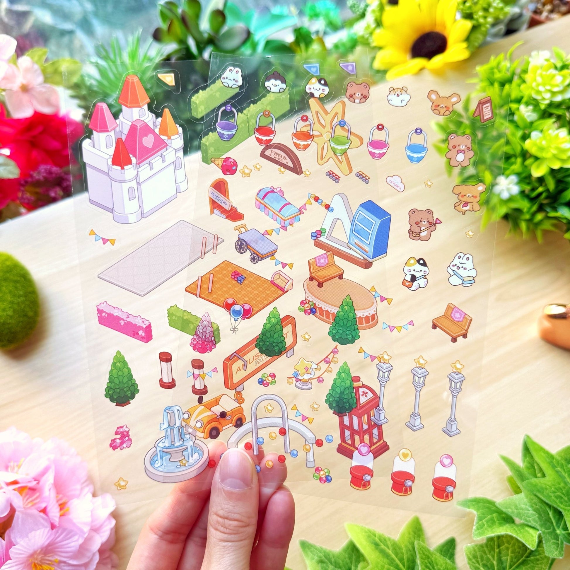 Isometric Scene Sticker - Amusement Park (North Side) - SumLilThings
