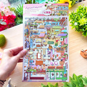 Isometric Scene Sticker - Apartment Life (Jumbo World) - SumLilThings