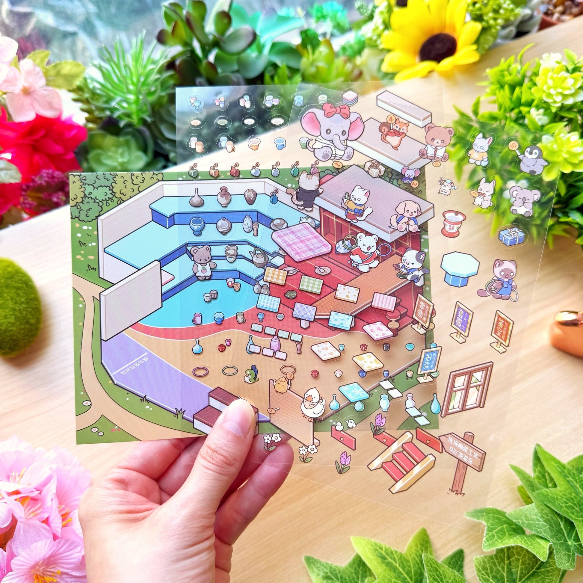 Isometric Scene Sticker - Ceramics Cottage (Series 8) - SumLilThings
