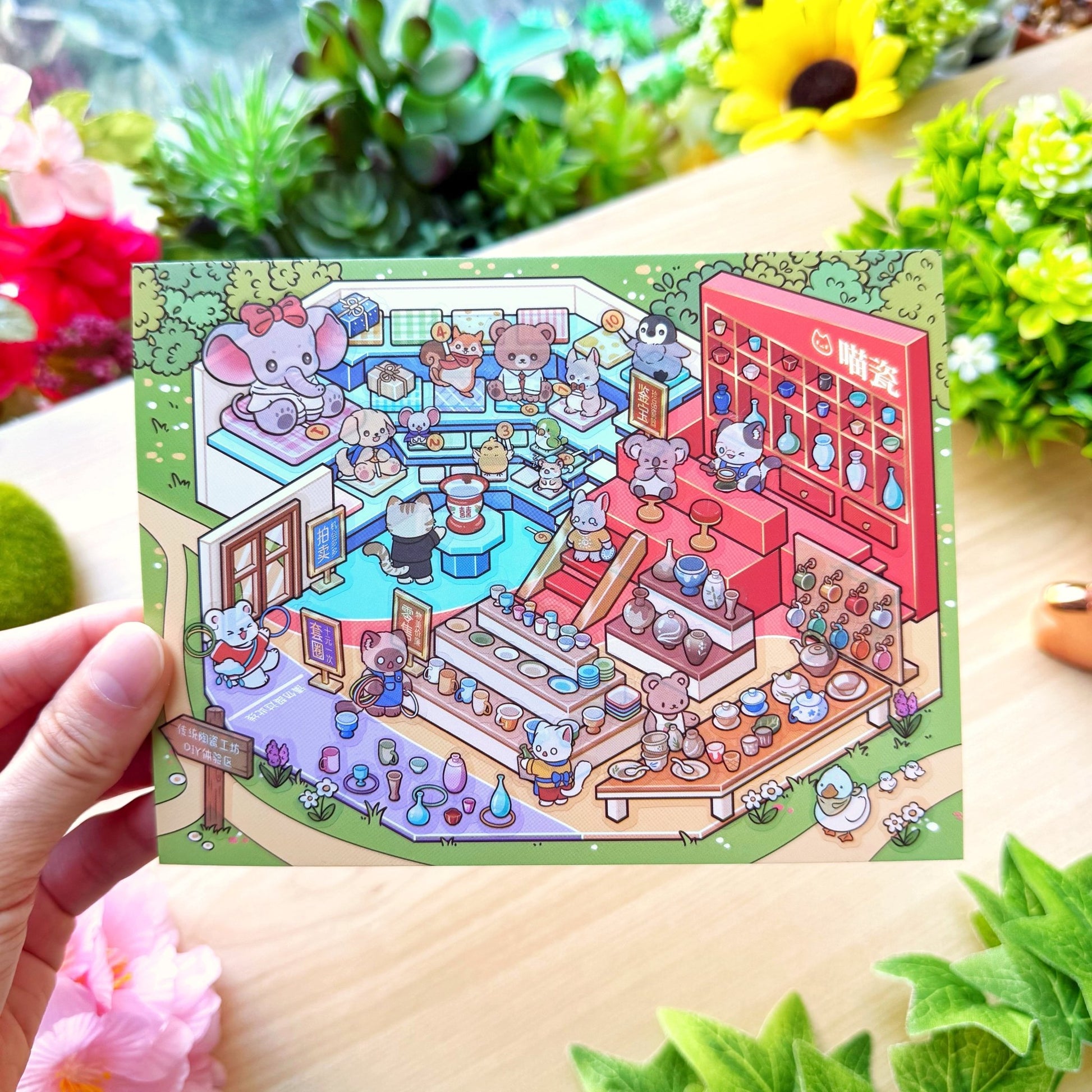 Isometric Scene Sticker - Ceramics Cottage (Series 8) - SumLilThings