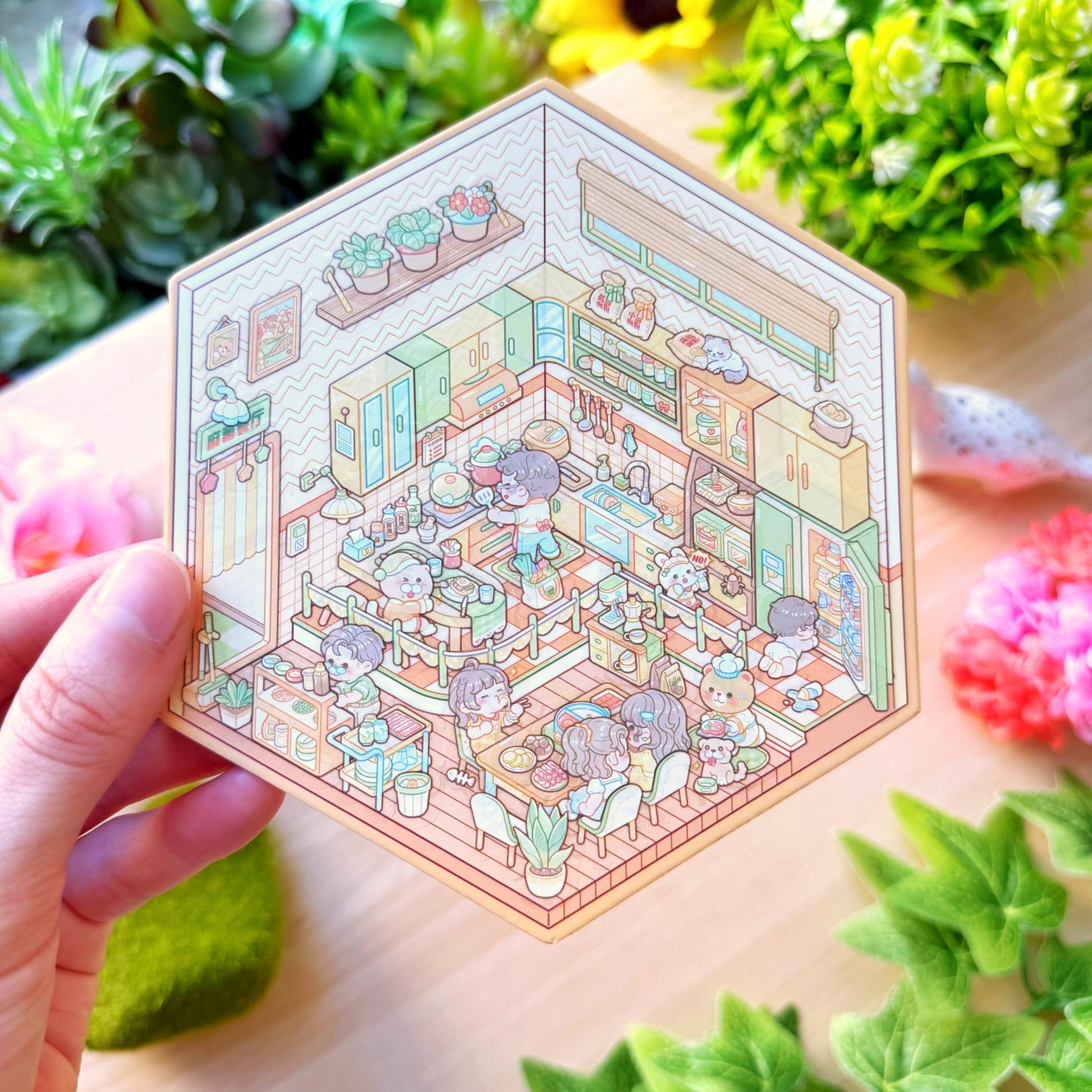 Isometric Scene Sticker - Delicious Kitchen (Small Mochi) - SumLilThings