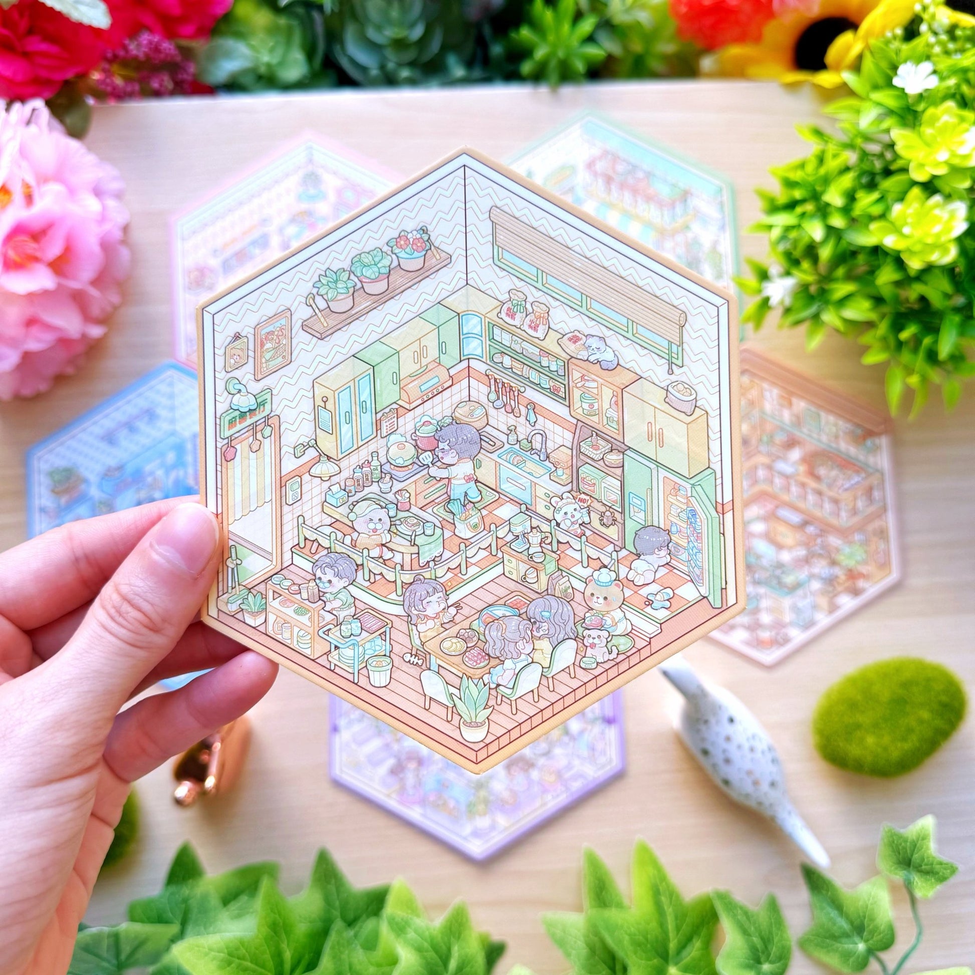 Isometric Scene Sticker - Delicious Kitchen (Small Mochi) - SumLilThings