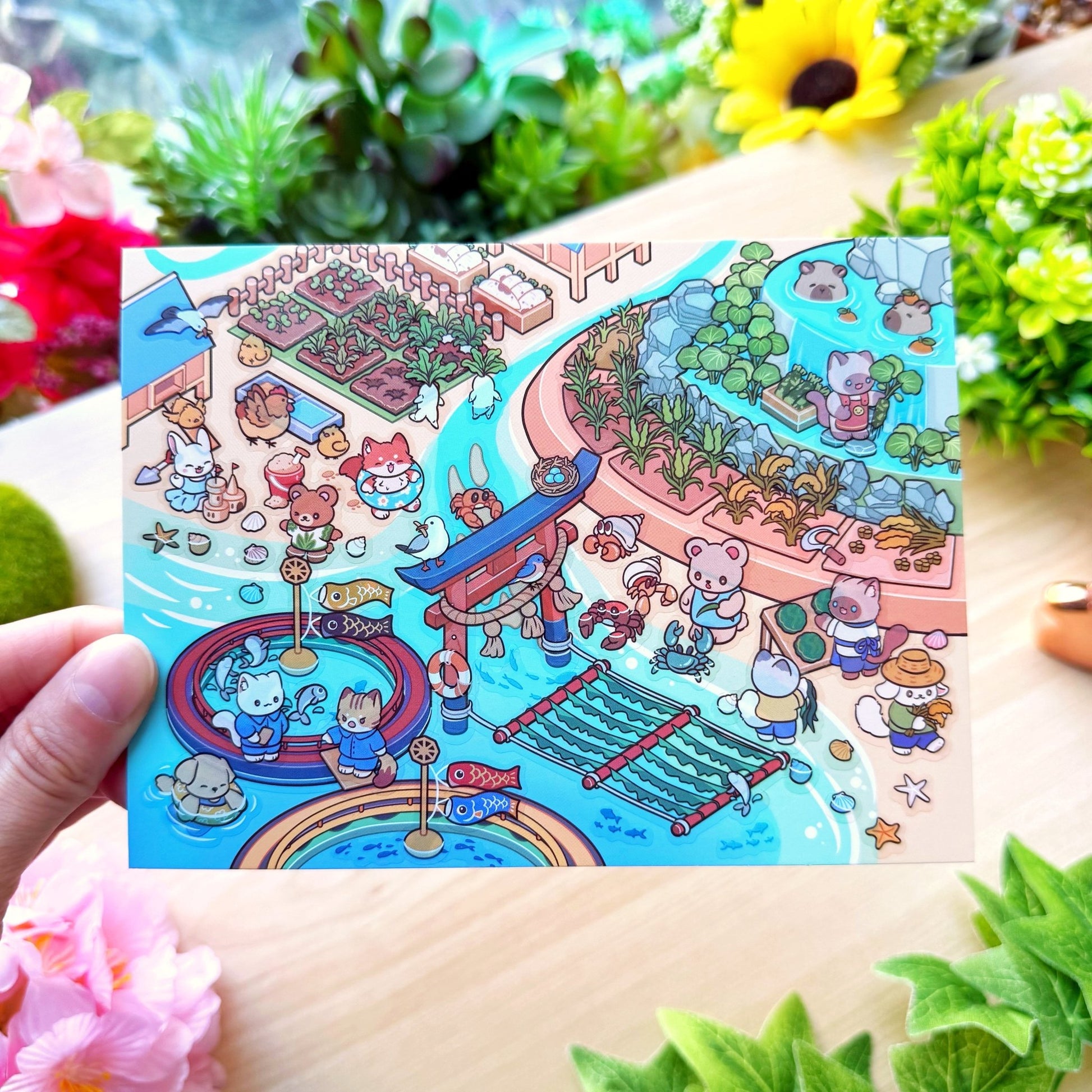 Isometric Scene Sticker - Desert Fishery (Series 8) - SumLilThings