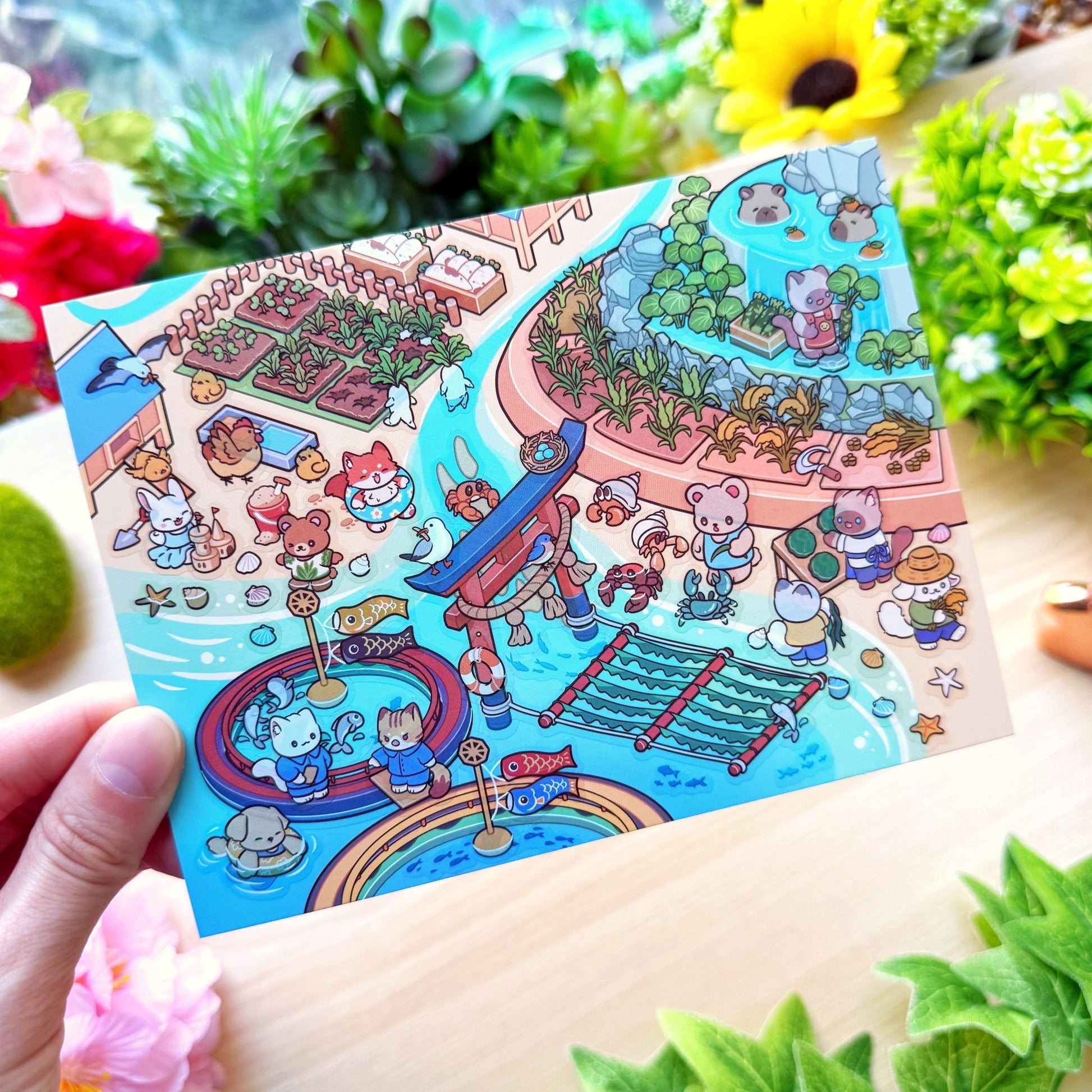 Isometric Scene Sticker - Desert Fishery (Series 8) - SumLilThings