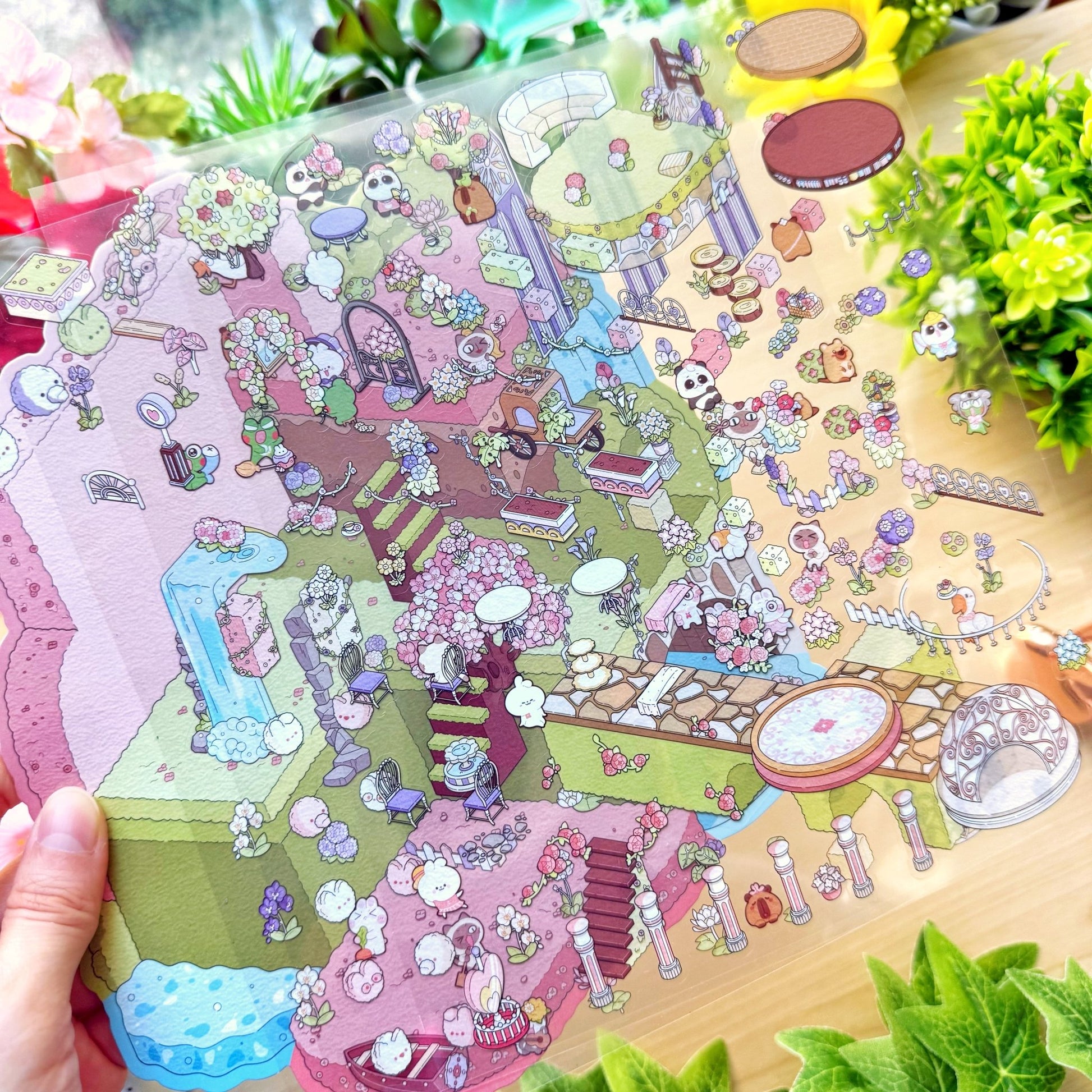 Isometric Scene Sticker - Enchanted Garden (Jumbo World) - SumLilThings