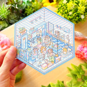 Isometric Scene Sticker - Fresh Bathroom (Small Mochi) - SumLilThings