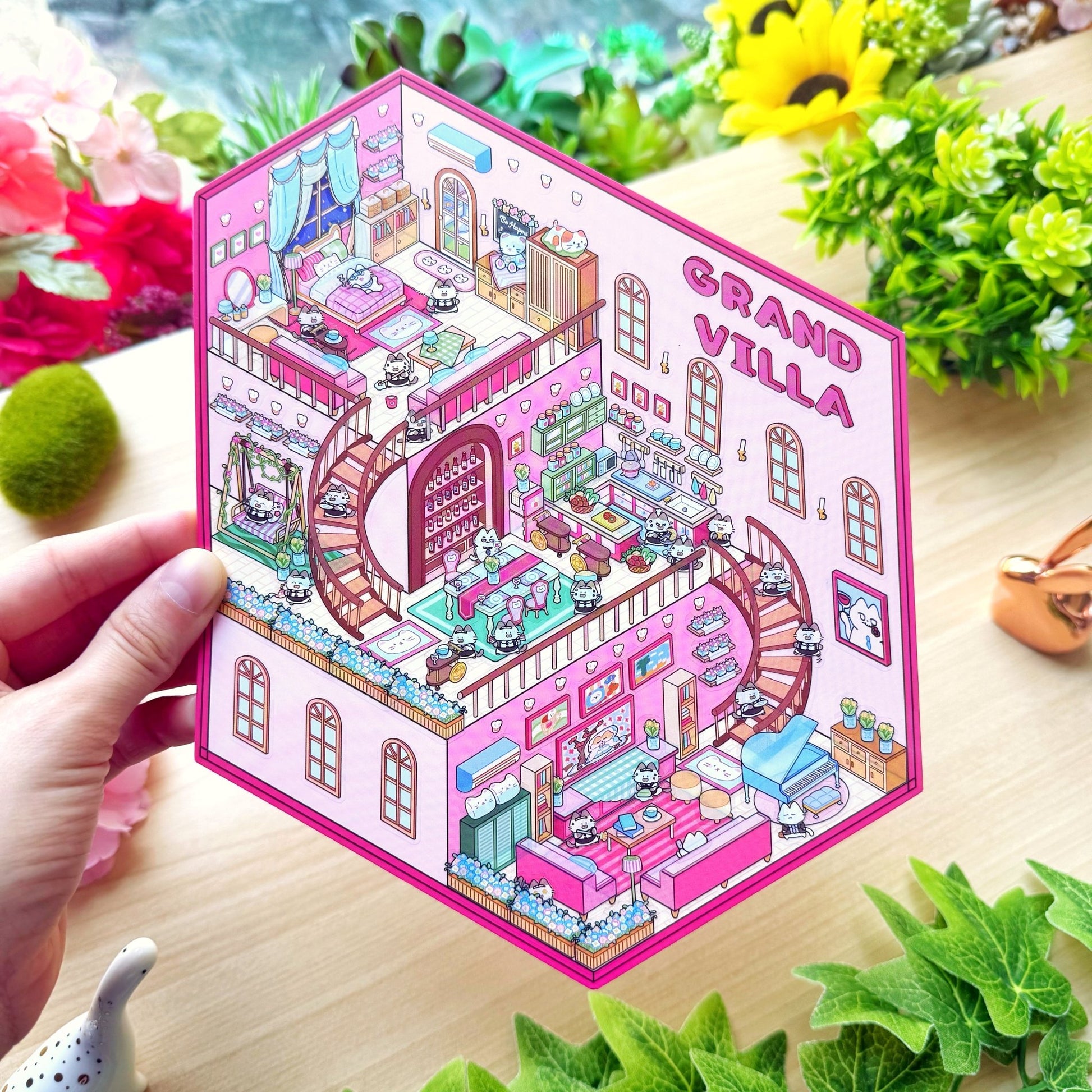 Isometric Scene Sticker - Grand Villa (Jumbo World) - SumLilThings