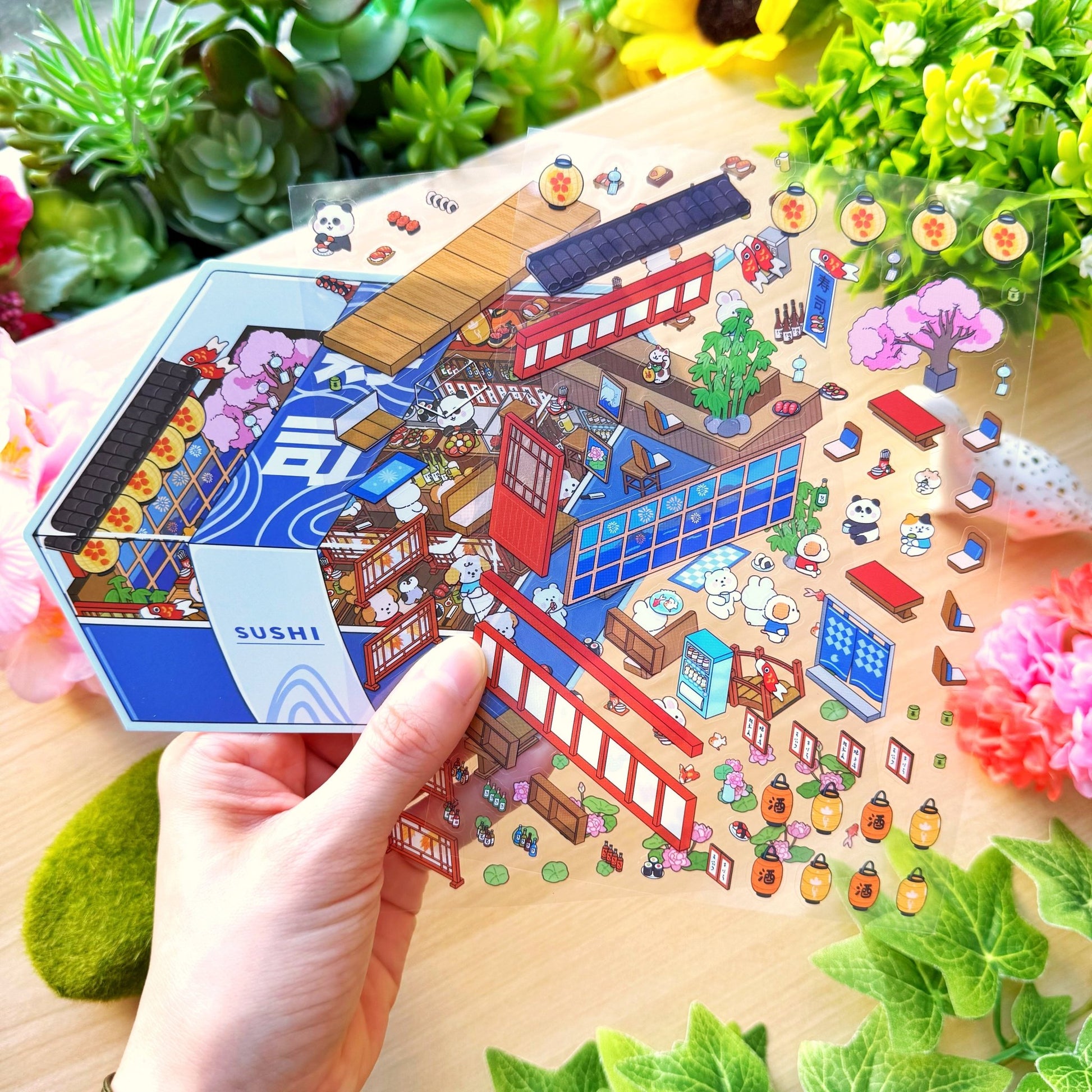 Isometric Scene Sticker - Lucky Sushi Bar (Series 5) - SumLilThings