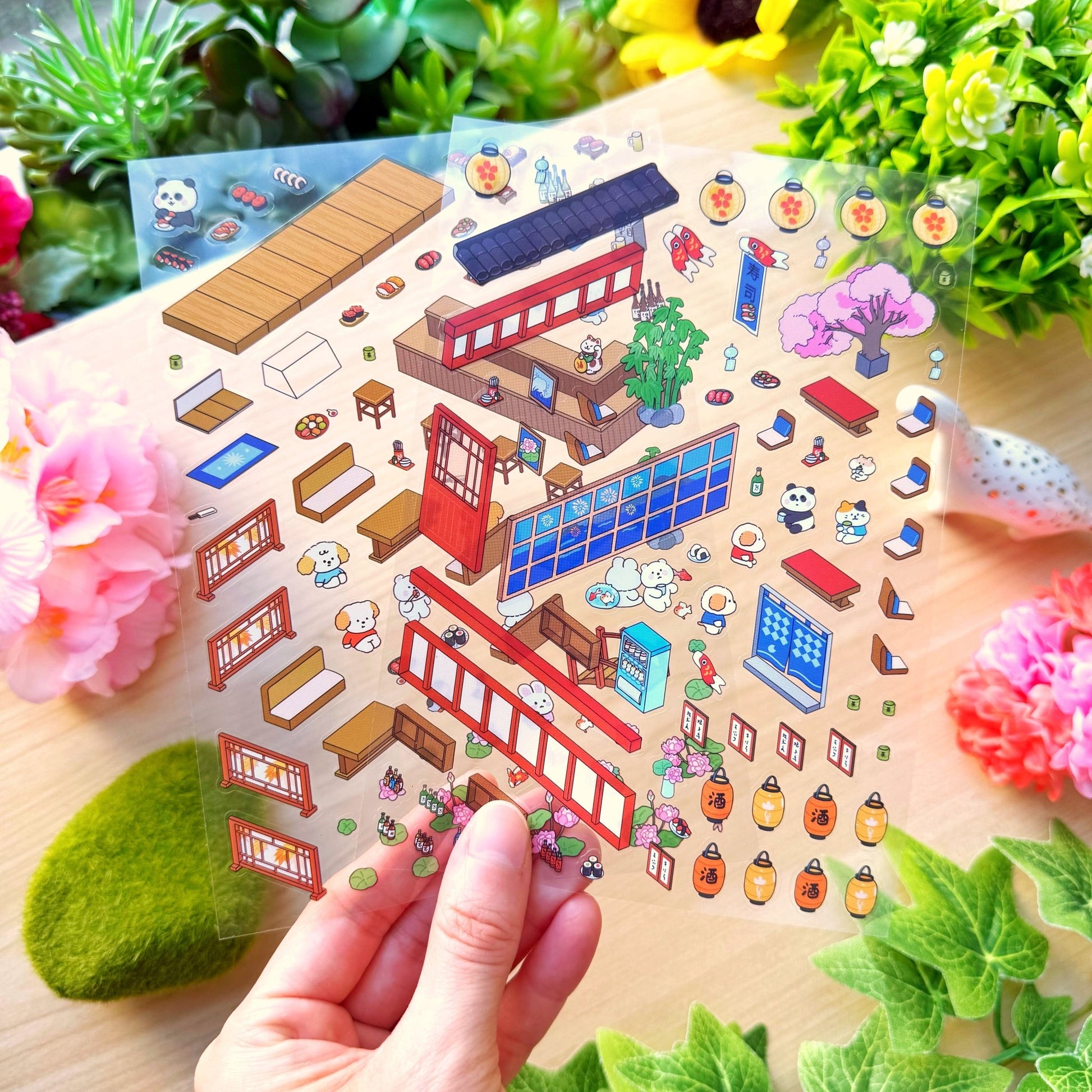 Isometric Scene Sticker - Lucky Sushi Bar (Series 5) - SumLilThings