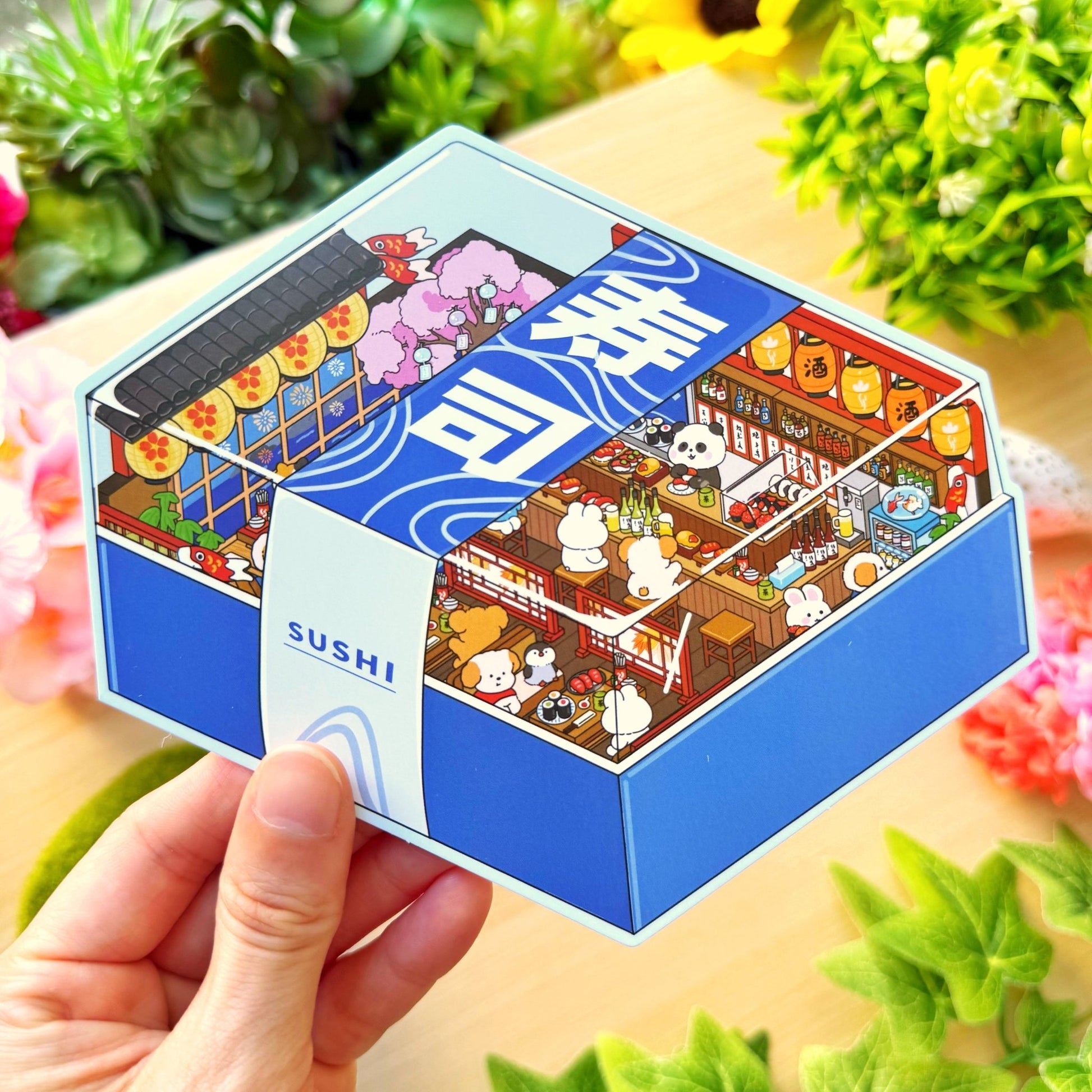 Isometric Scene Sticker - Lucky Sushi Bar (Series 5) - SumLilThings