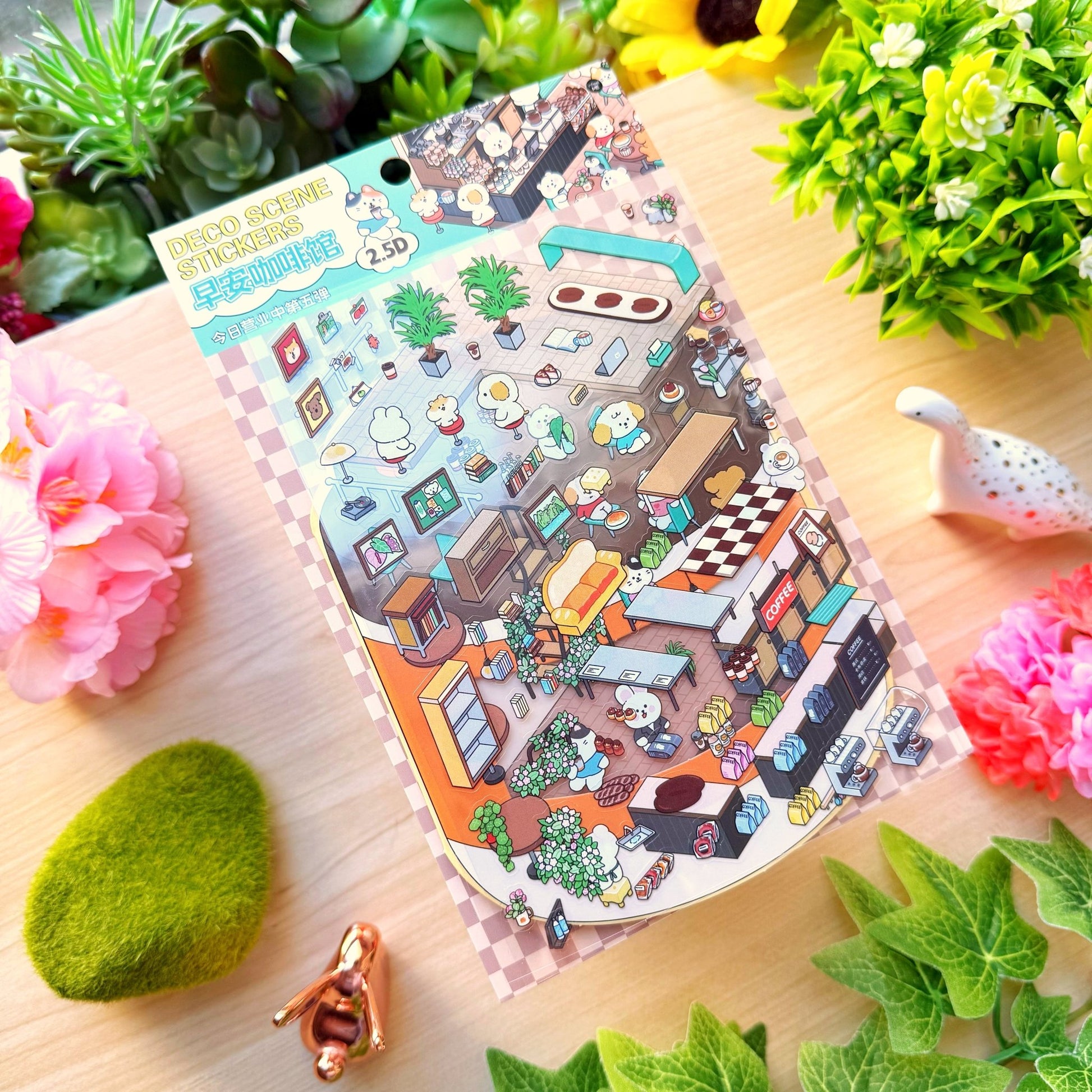 Isometric Scene Sticker - Morning Café (Series 5) - SumLilThings