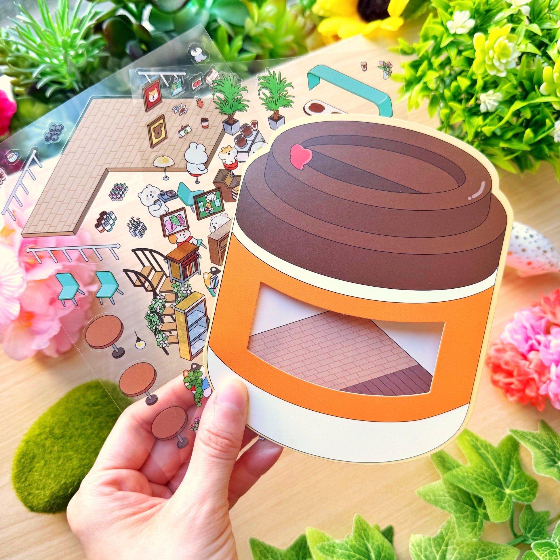 Isometric Scene Sticker - Morning Café (Series 5) - SumLilThings