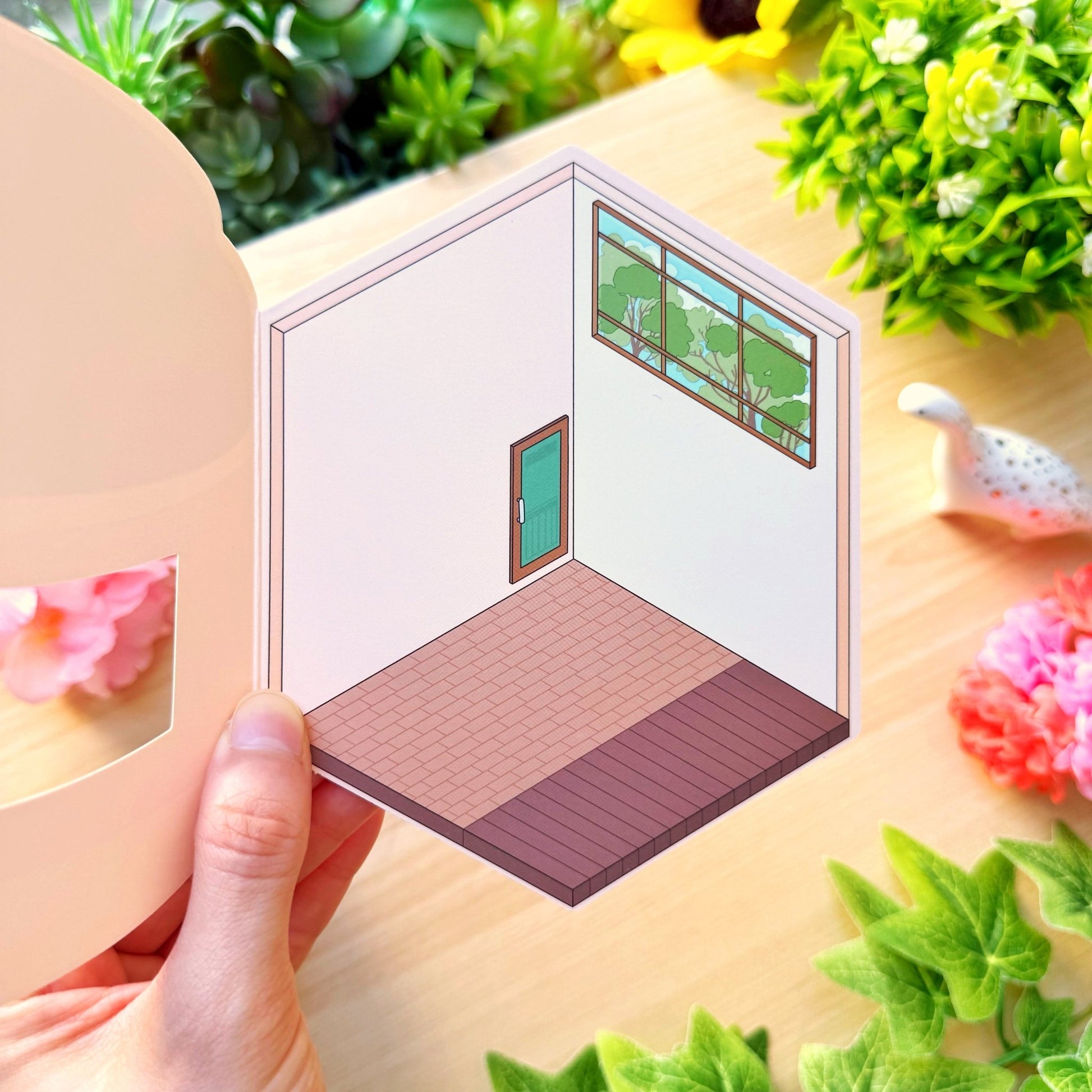 Isometric Scene Sticker - Morning Café (Series 5) - SumLilThings