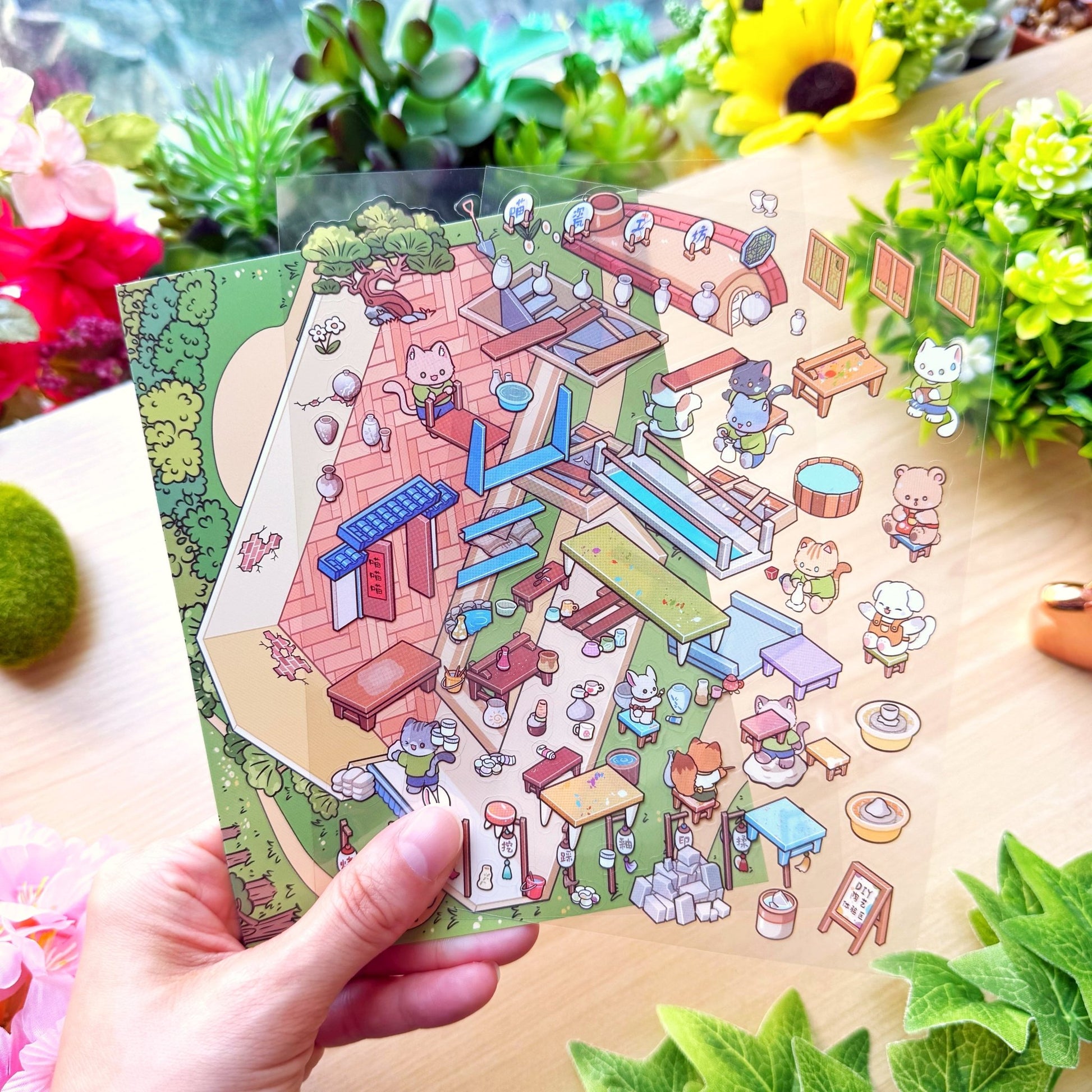 Isometric Scene Sticker - Pottery Studio (Series 8) - SumLilThings