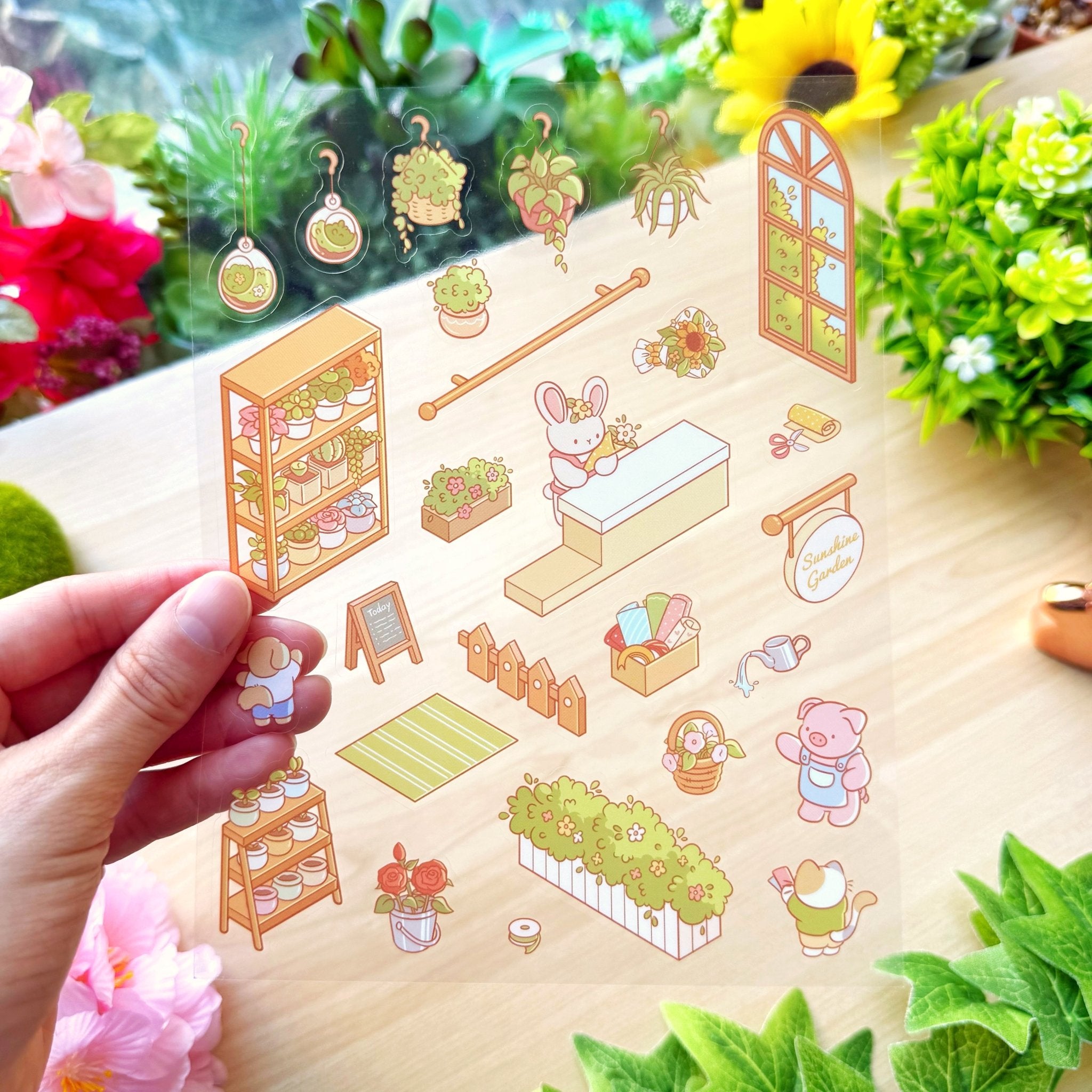 Isometric Scene Sticker - Sunny Flower Cottage - SumLilThings