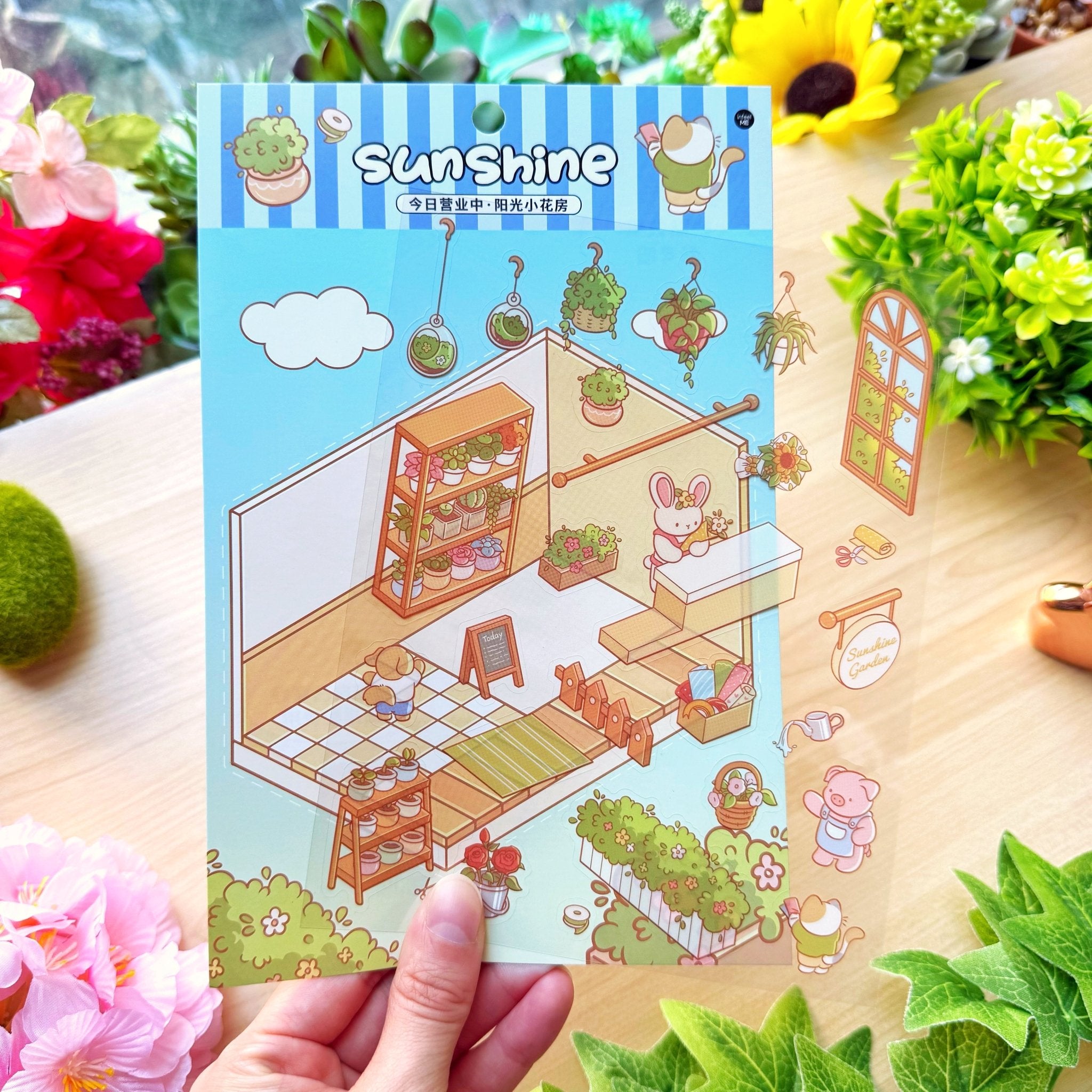 Isometric Scene Sticker - Sunny Flower Cottage - SumLilThings