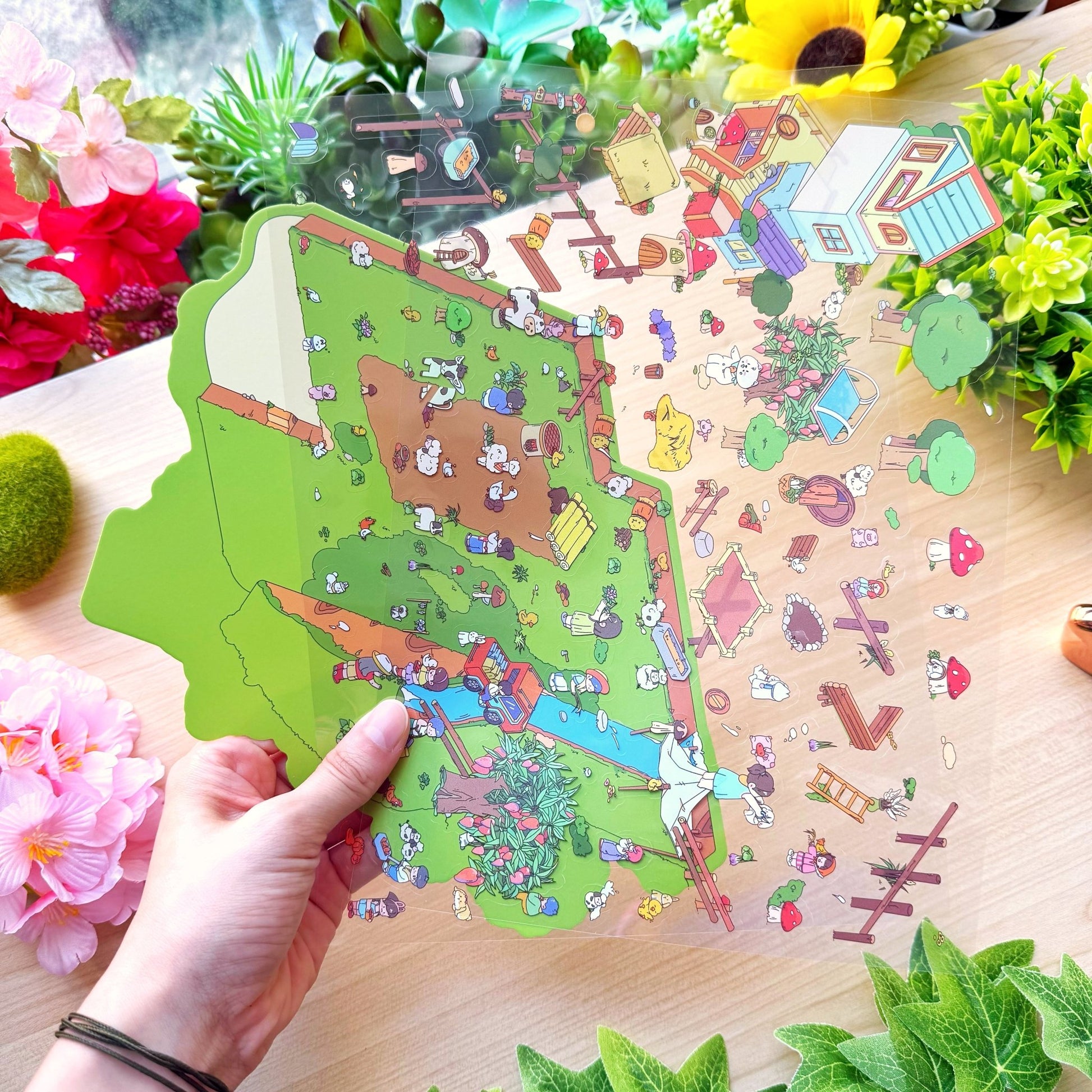 Isometric Scene Sticker - Sunny Ranch (Jumbo World) - SumLilThings