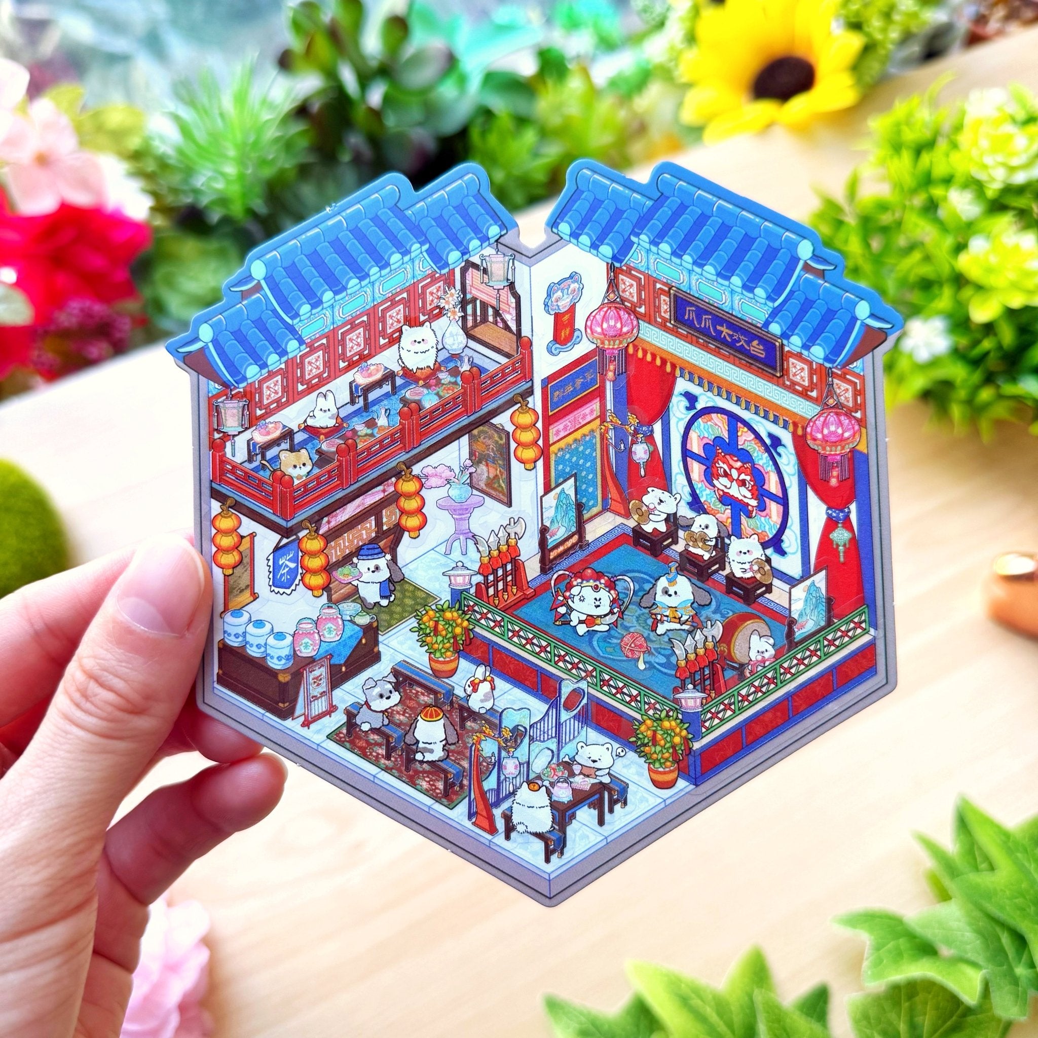 Isometric Scene Sticker - The Grand Stage (Pawtopia) - SumLilThings
