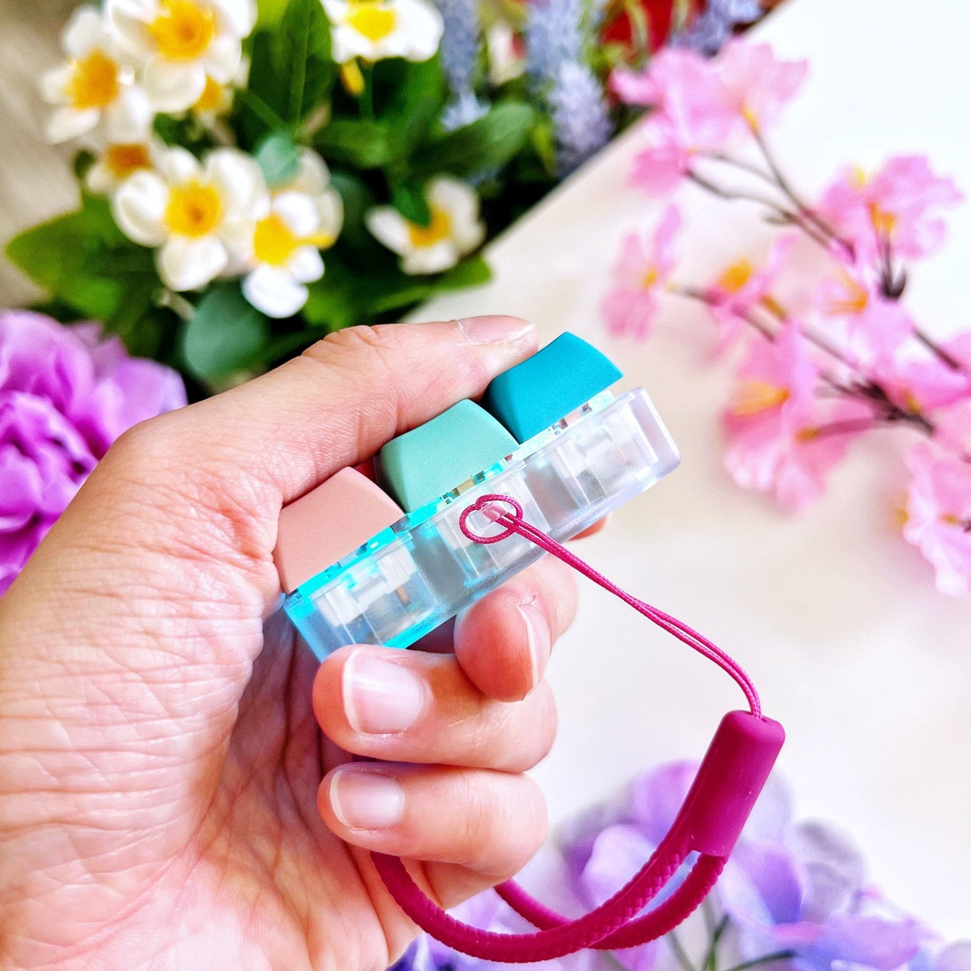 Keyboard Keychain - Japanese Street Snack (4 - Set) with LIGHTS - SumLilThings