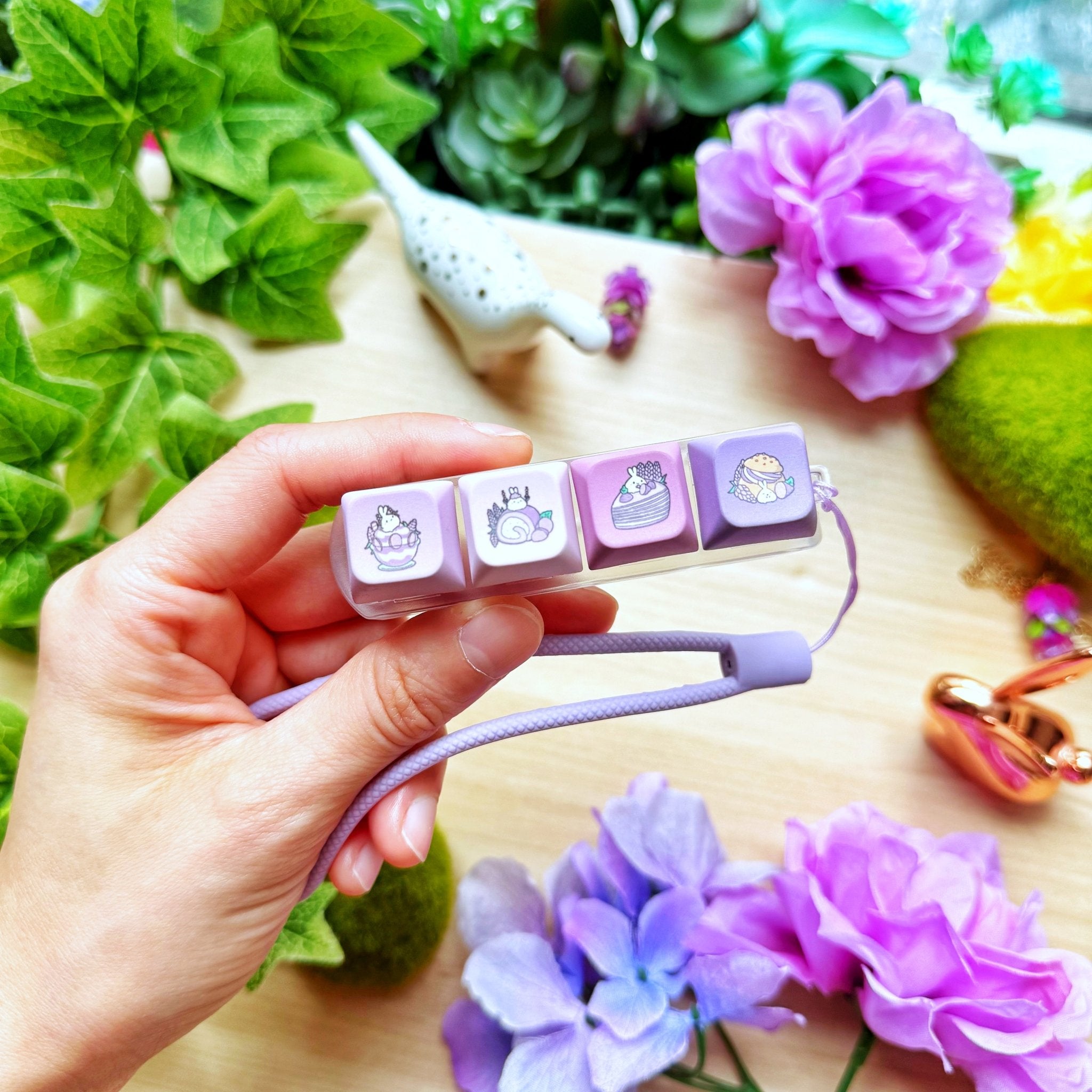 Lavender Sweets Keyboard Fidget Keychain - SumLilThings