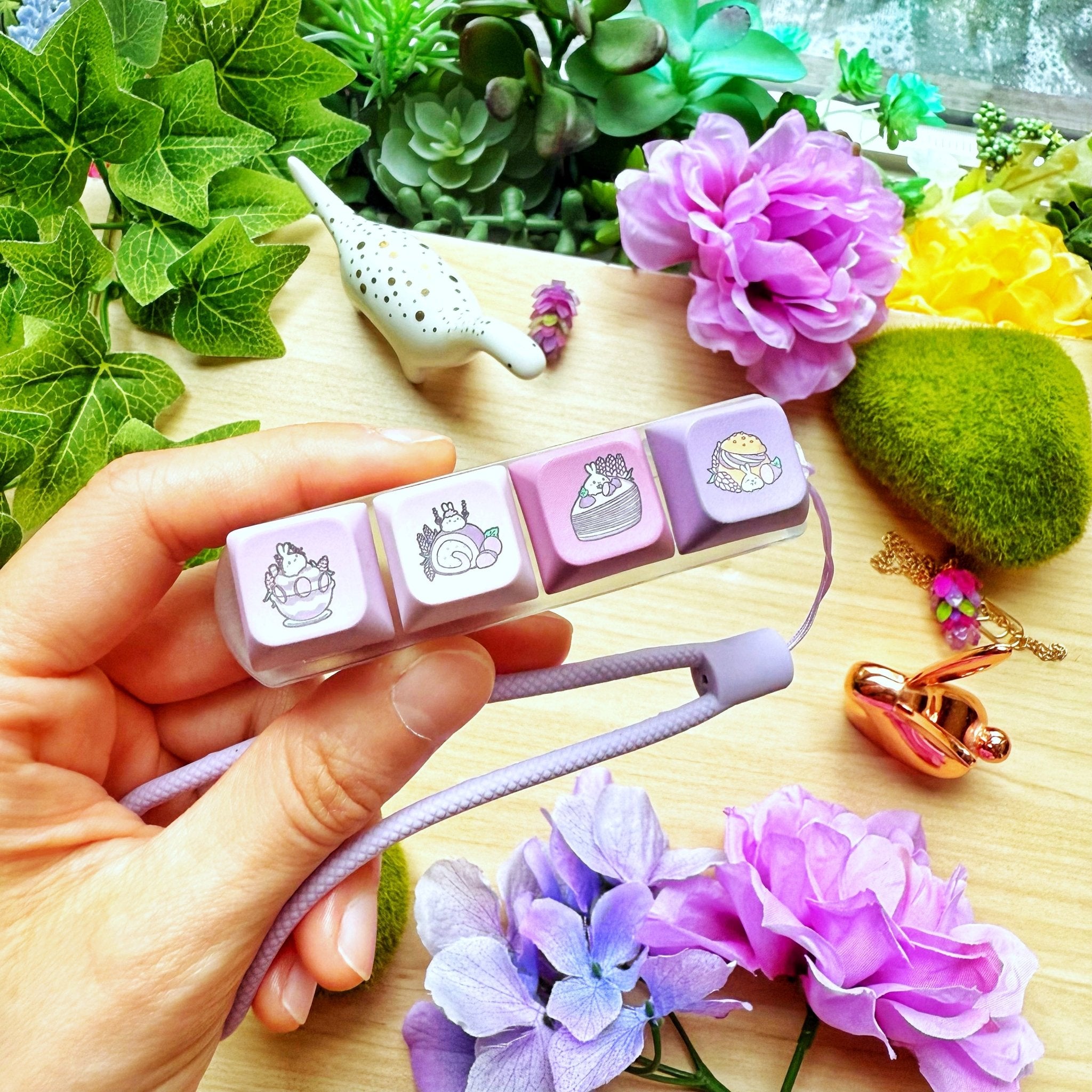 Lavender Sweets Keyboard Fidget Keychain - SumLilThings