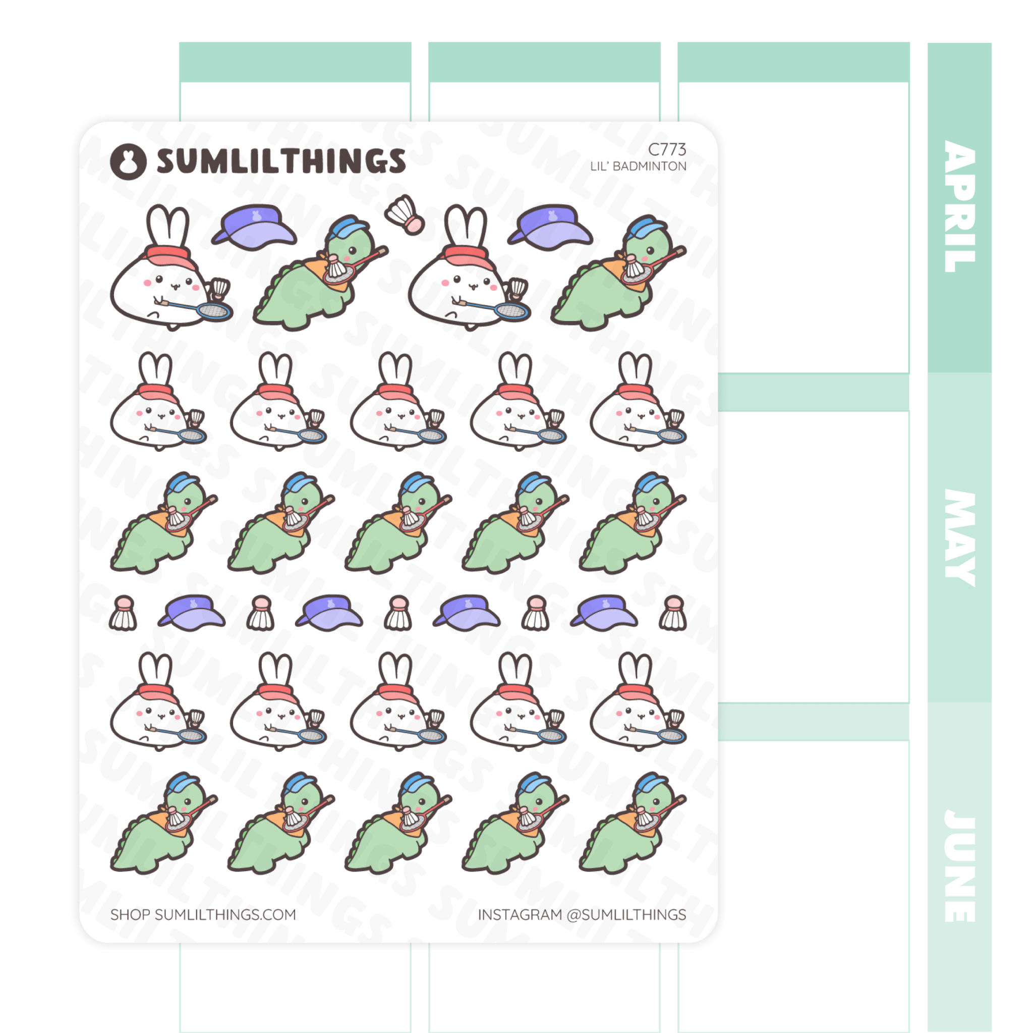 Lil' Badminton Stickers - SumLilThings