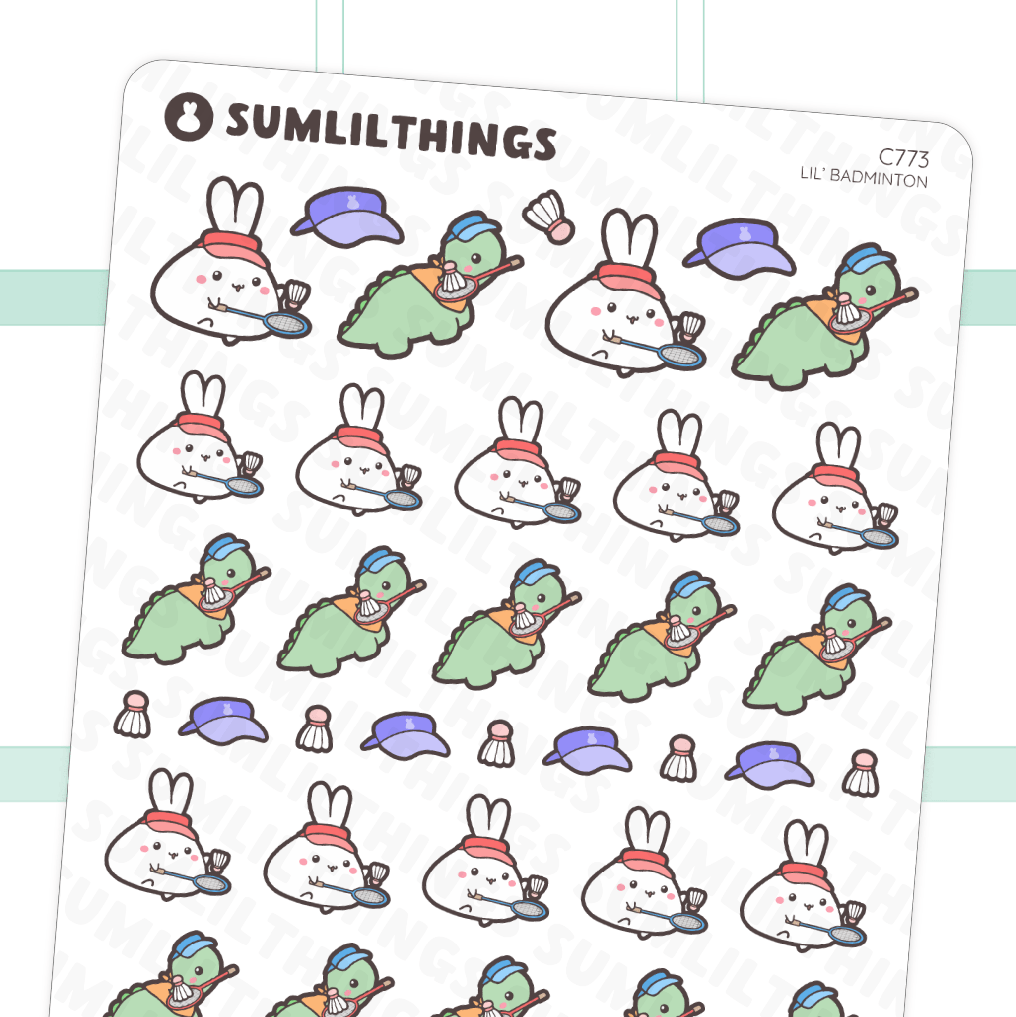 Lil' Badminton Stickers - SumLilThings