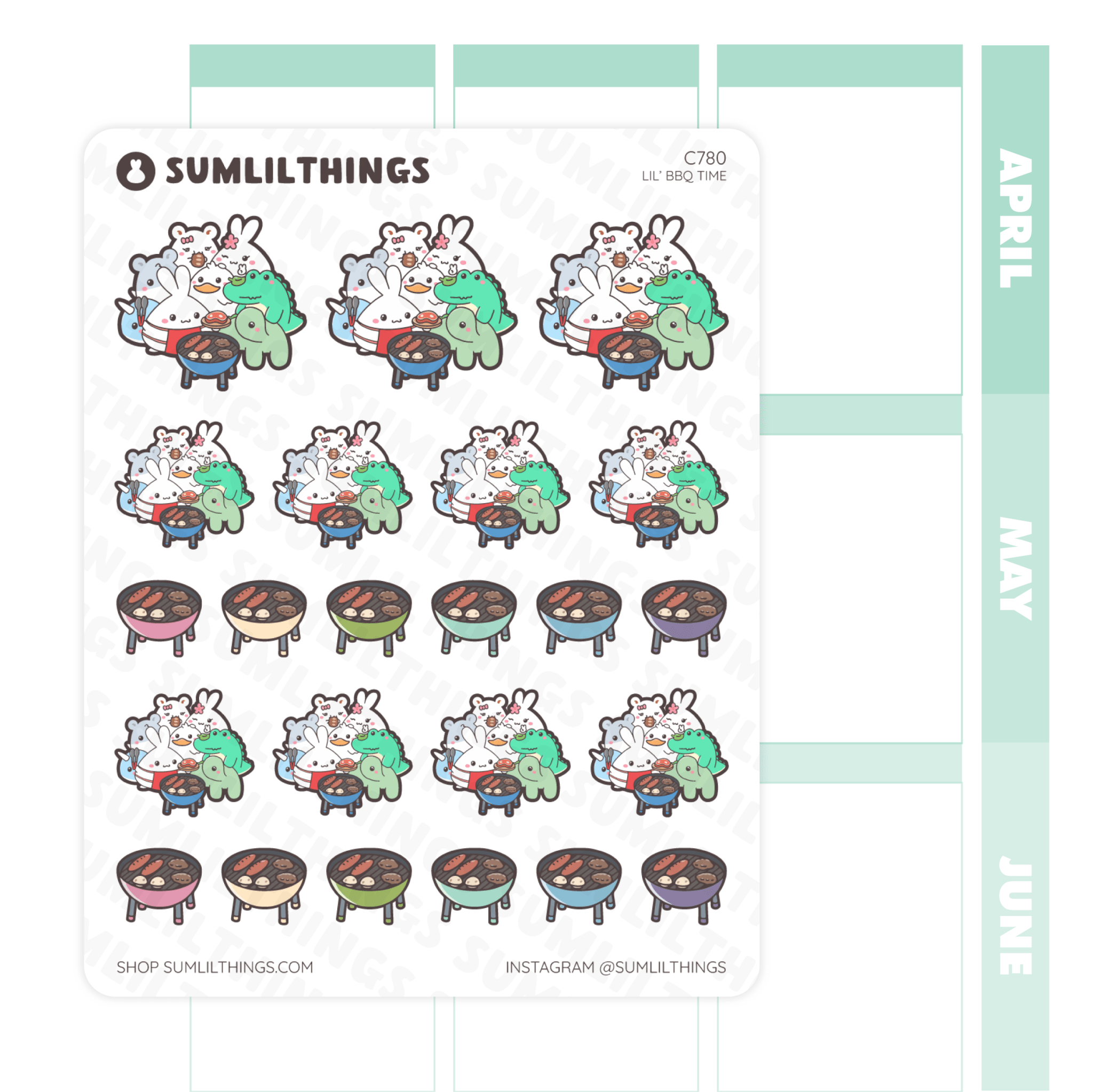 Lil’ BBQ Time Stickers - SumLilThings