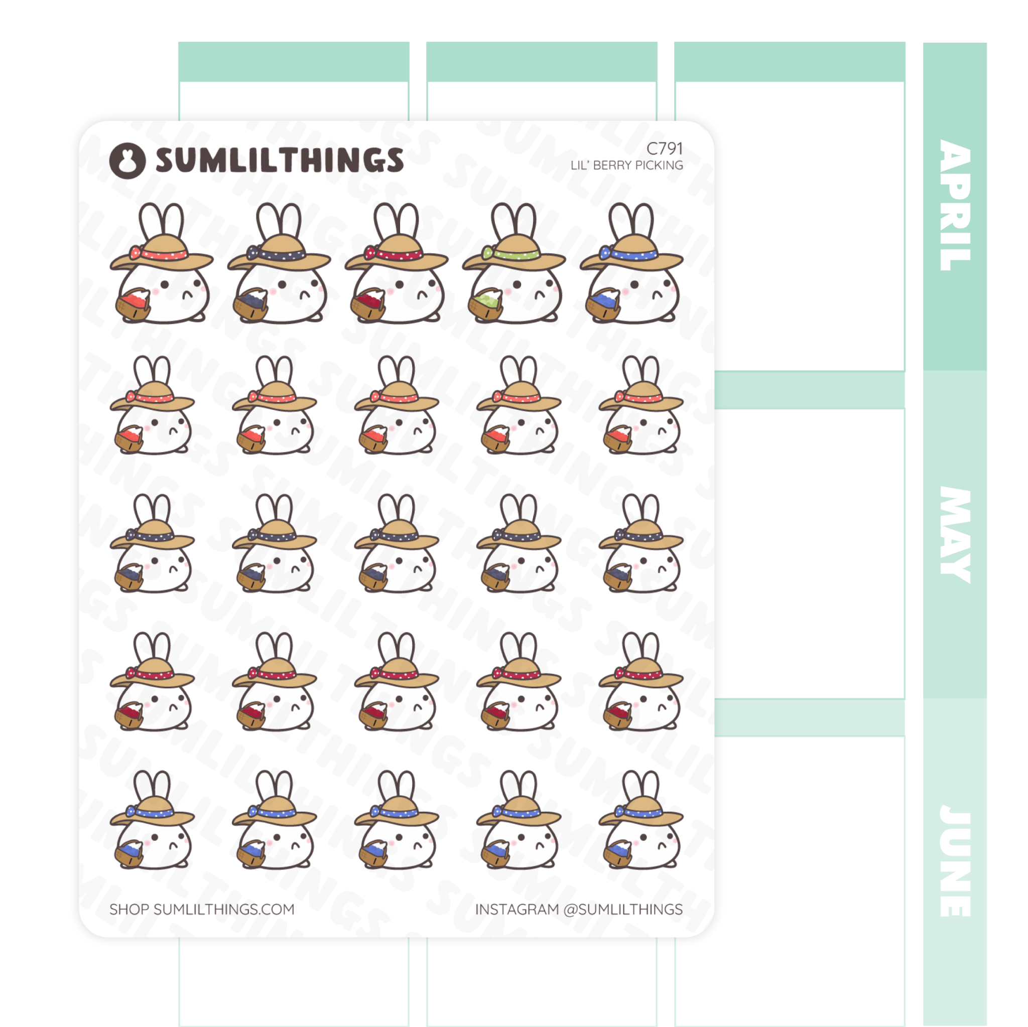 Lil’ Berry Picking Stickers - SumLilThings