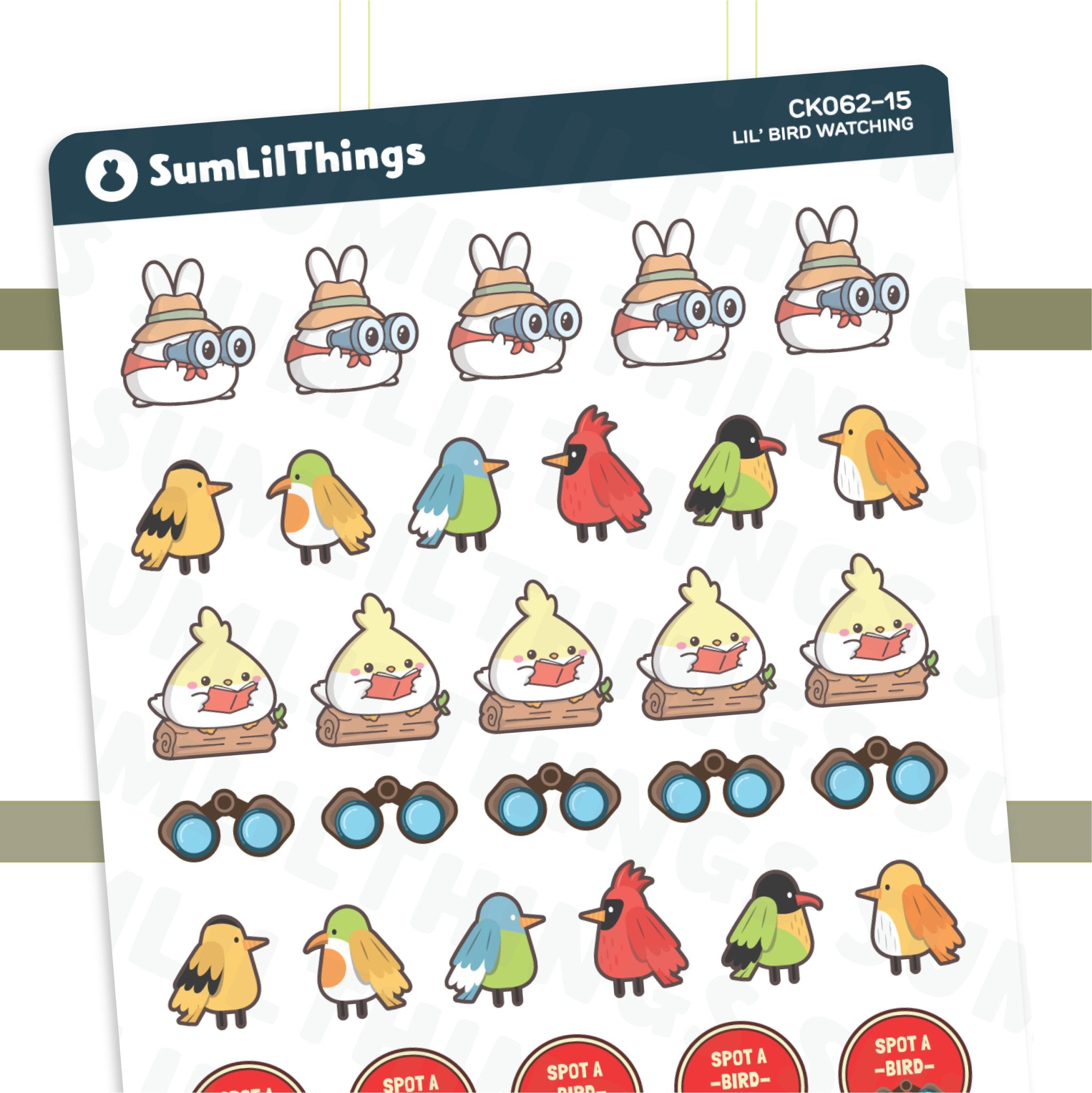 Lil' Bird Watching Stickers - SumLilThings