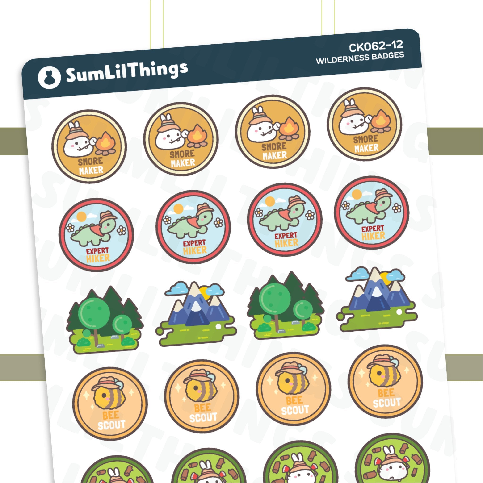 Lil' Camp Badges Stickers - SumLilThings