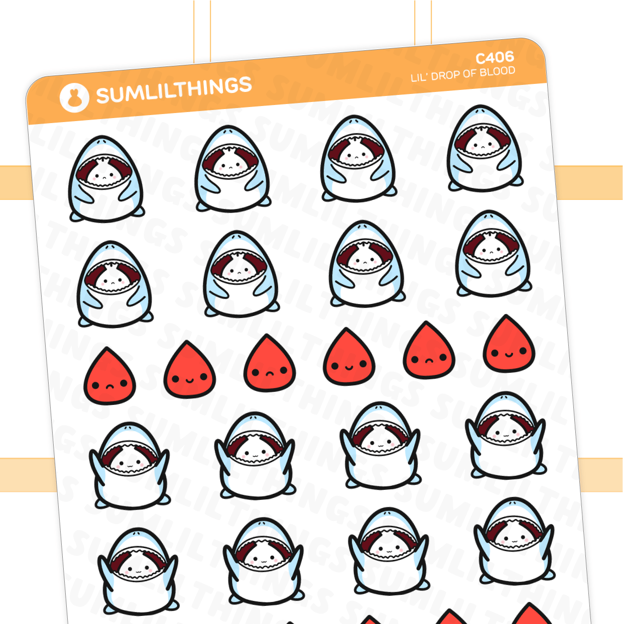 Lil' Drop of Blood Stickers - SumLilThings