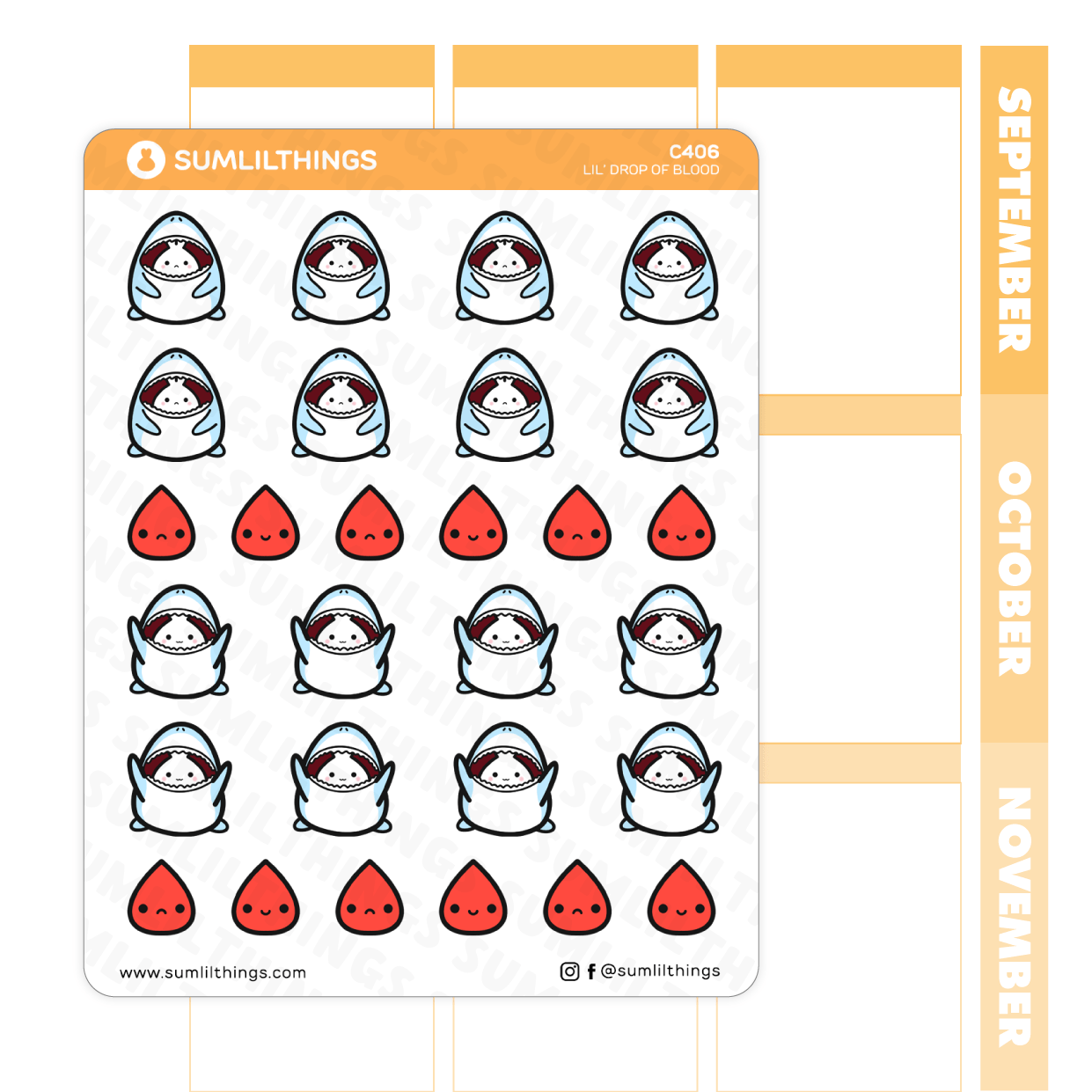 Lil' Drop of Blood Stickers - SumLilThings