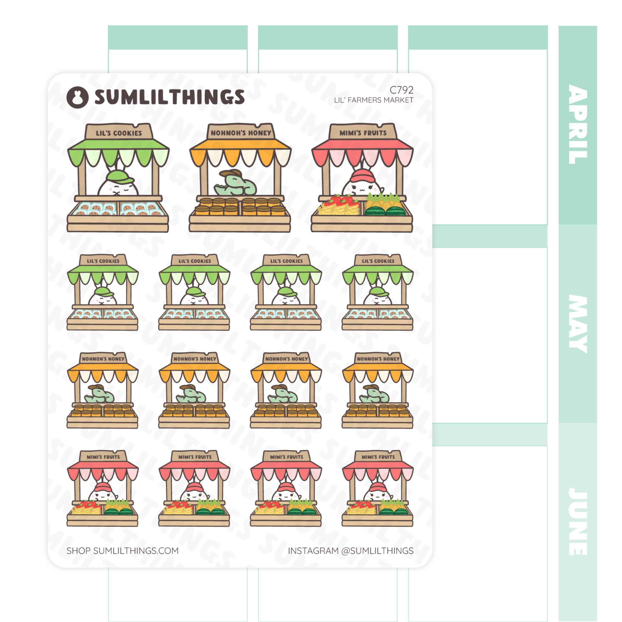 Lil’ Farmers Market Stickers - SumLilThings