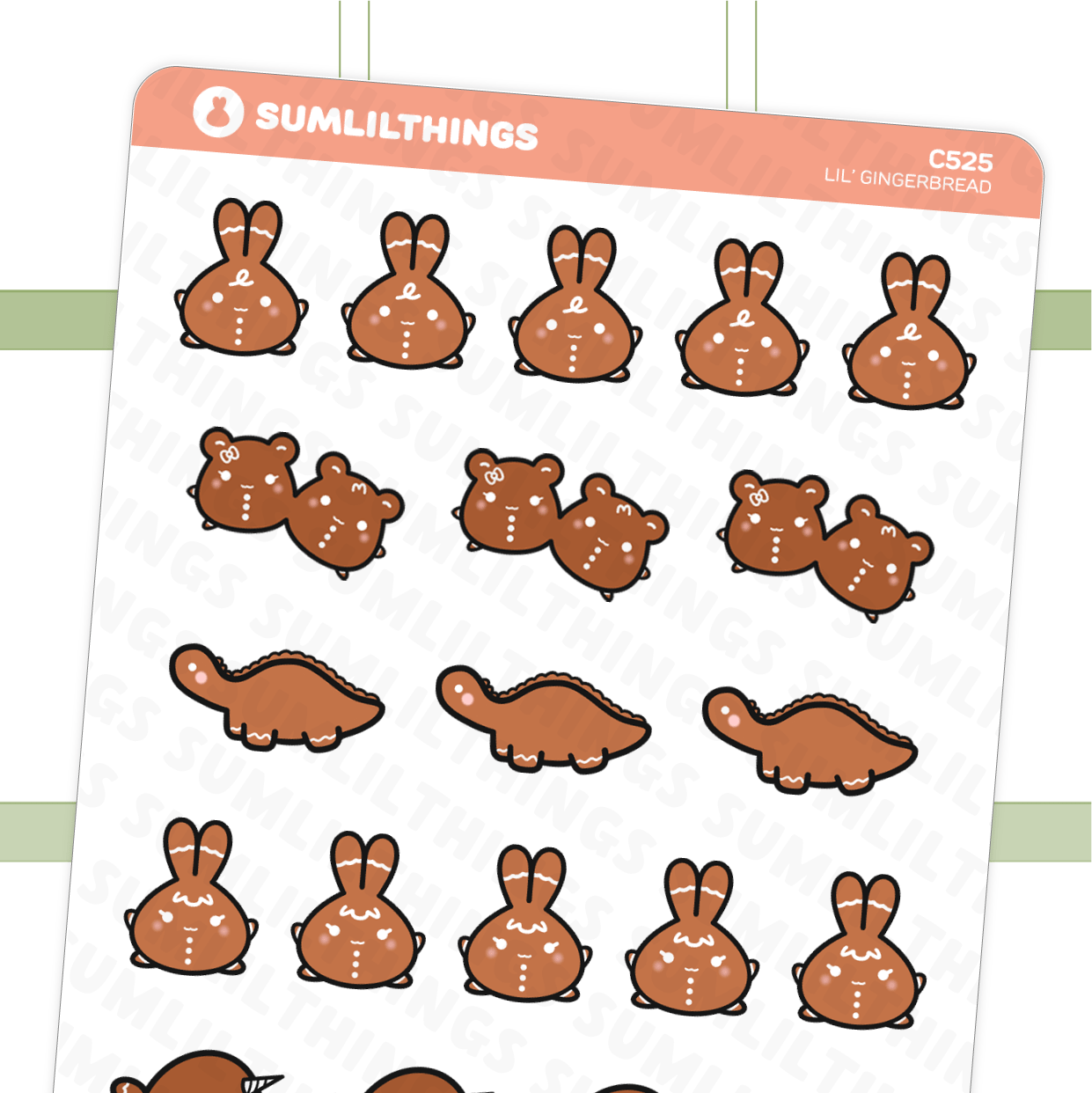 Lil' Gingerbread Stickers - SumLilThings