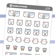 Lil' Hamster Boba Time Stickers - SumLilThings