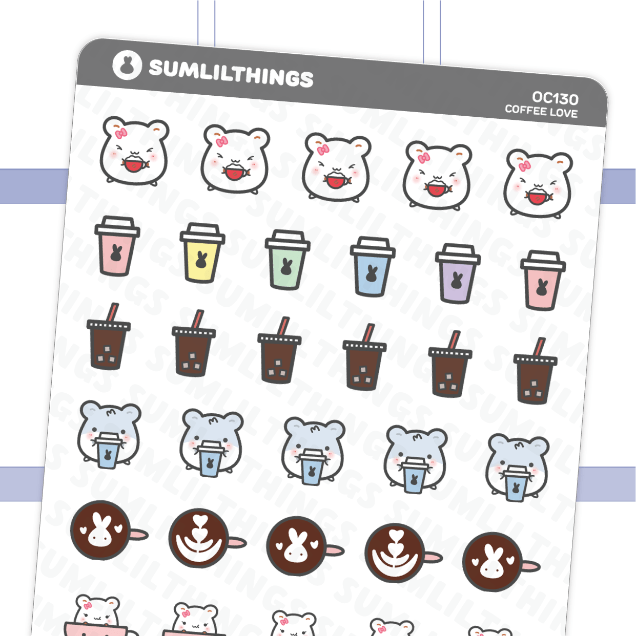 Lil' Hamster Coffee Love Stickers - SumLilThings