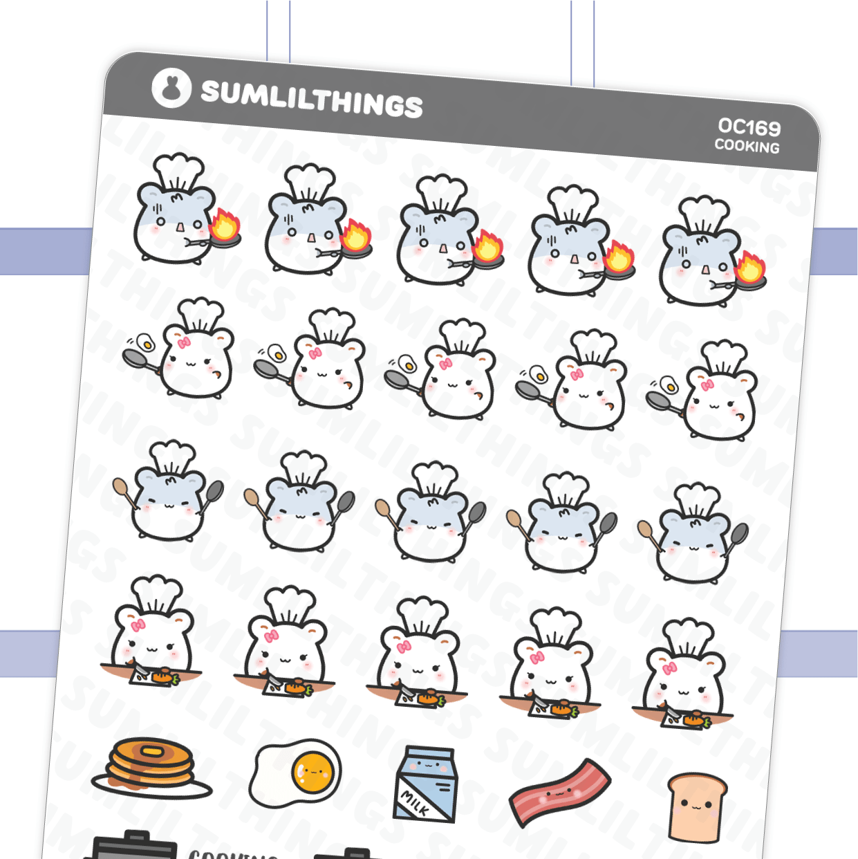 Lil' Hamster Cooking Stickers - SumLilThings