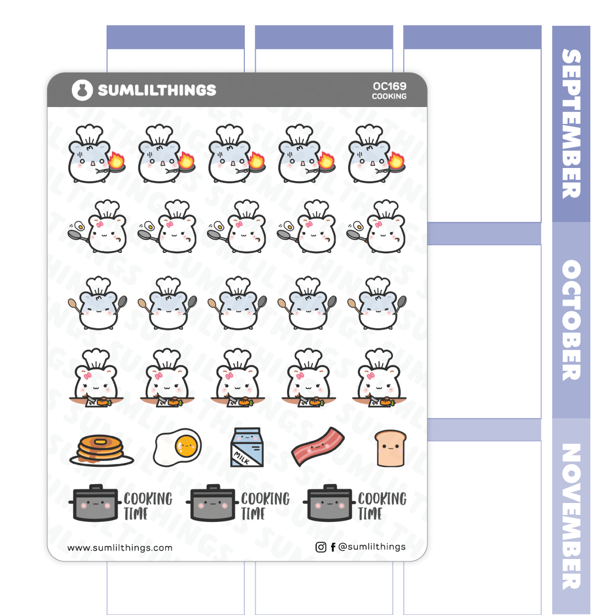 Lil' Hamster Cooking Stickers - SumLilThings
