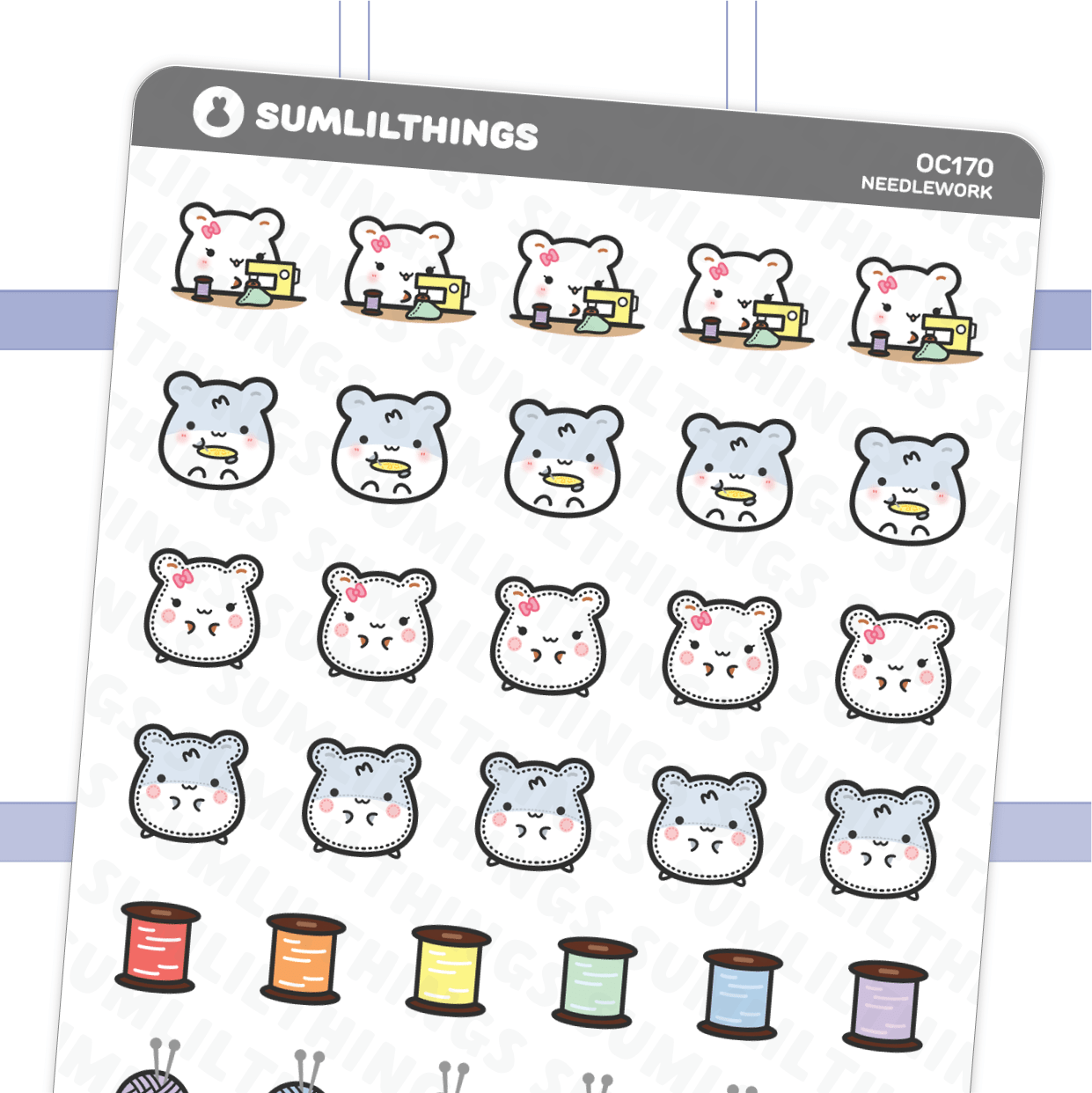 Lil' Hamster Needlework Stickers - SumLilThings