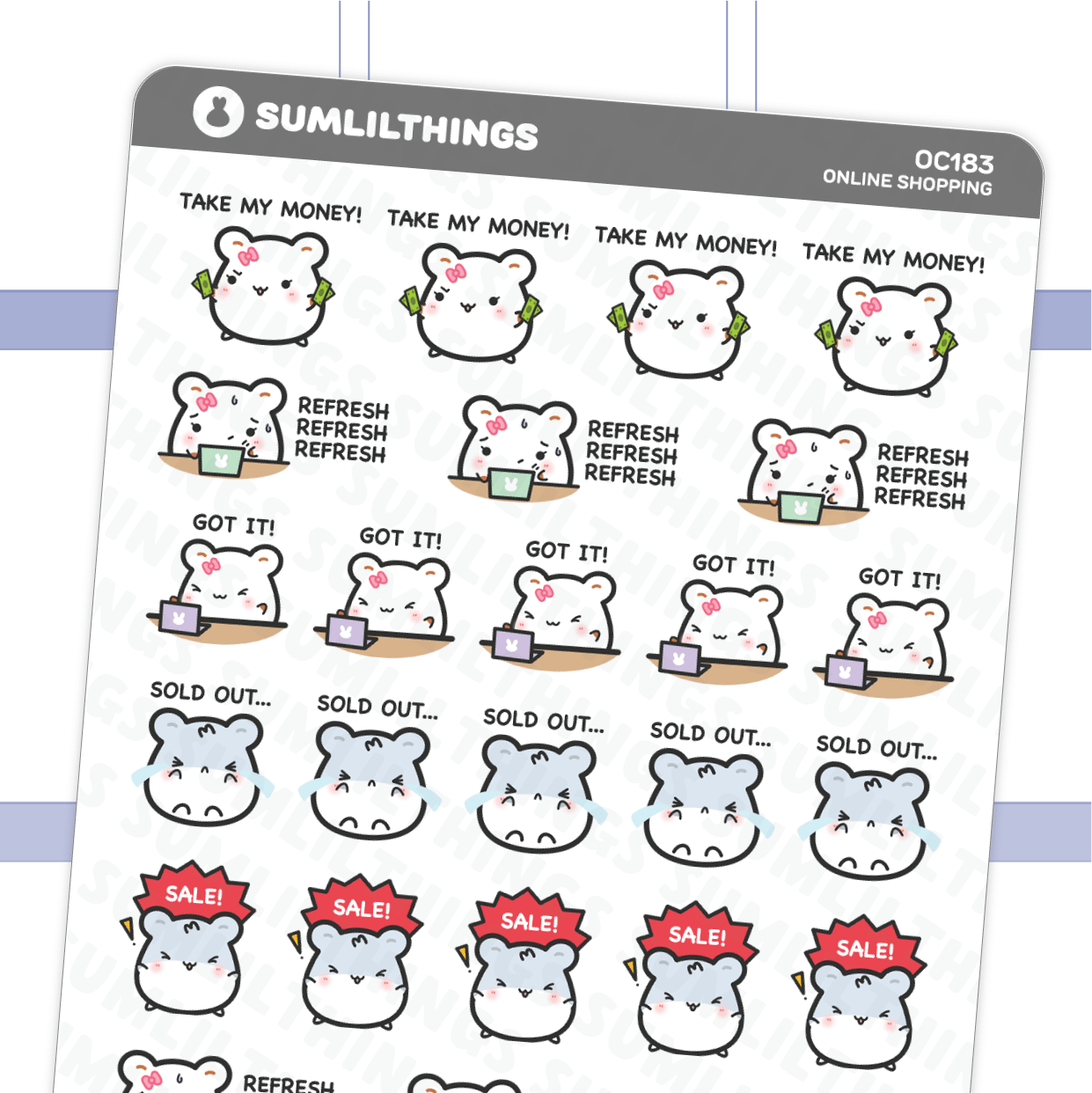 Lil' Hamster Online Shopping Stickers - SumLilThings
