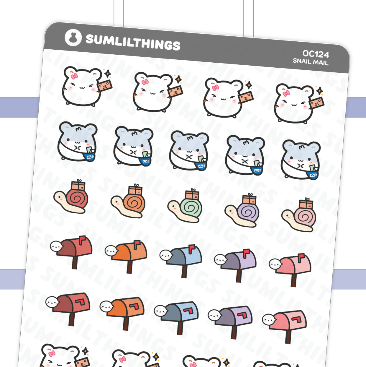 Lil' Hamster Snail Mail Stickers - SumLilThings