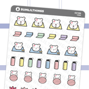Lil' Hamster Yoga Stickers - SumLilThings