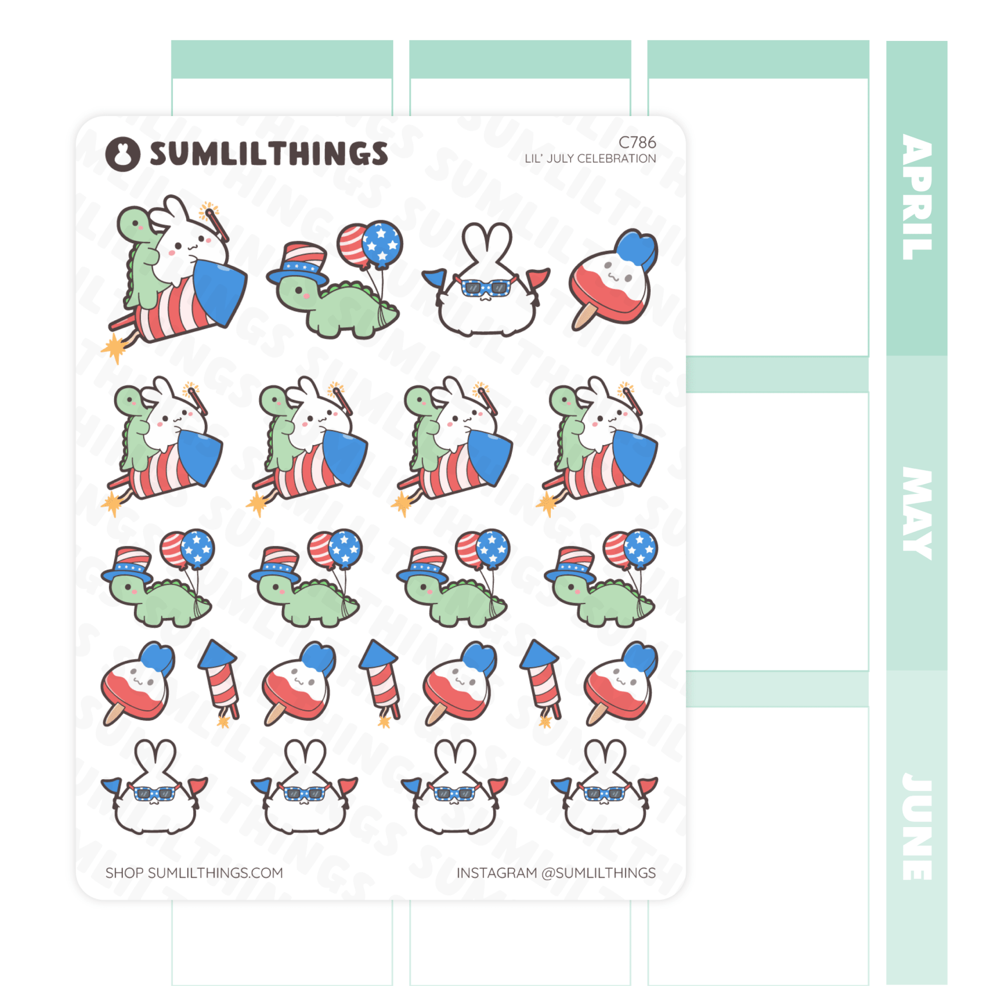Lil’ July Celebration Stickers - SumLilThings