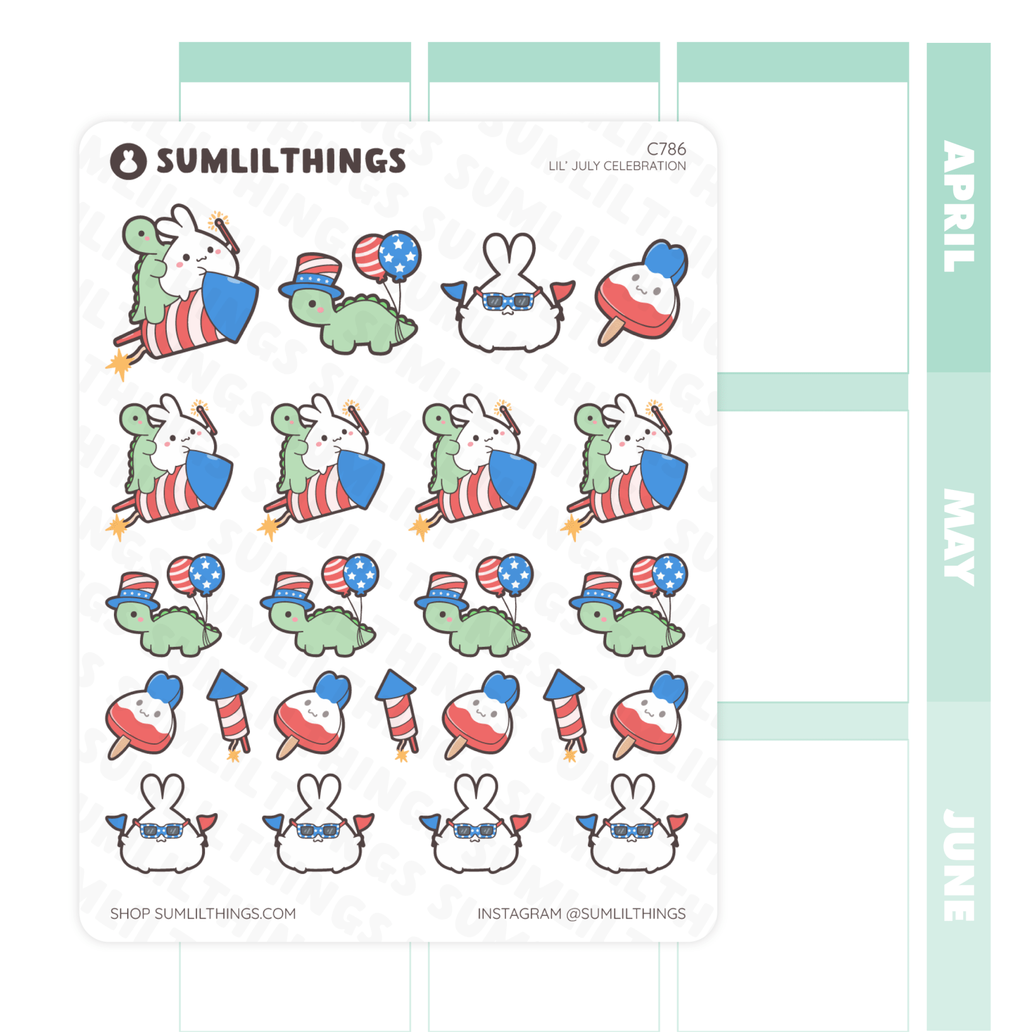 Lil’ July Celebration Stickers - SumLilThings